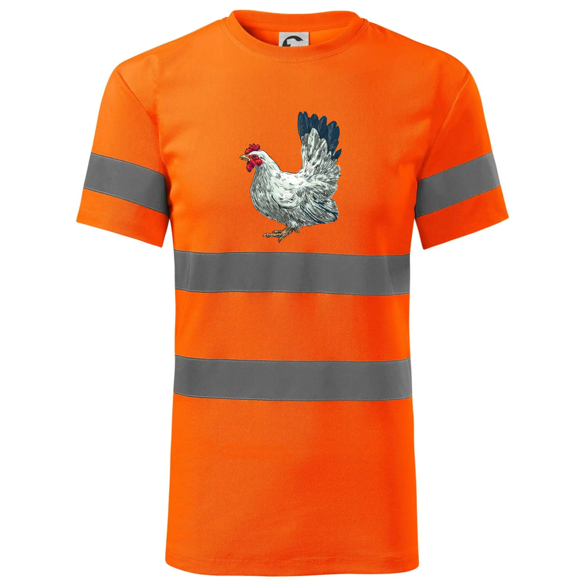 Slepice kreslená bílá