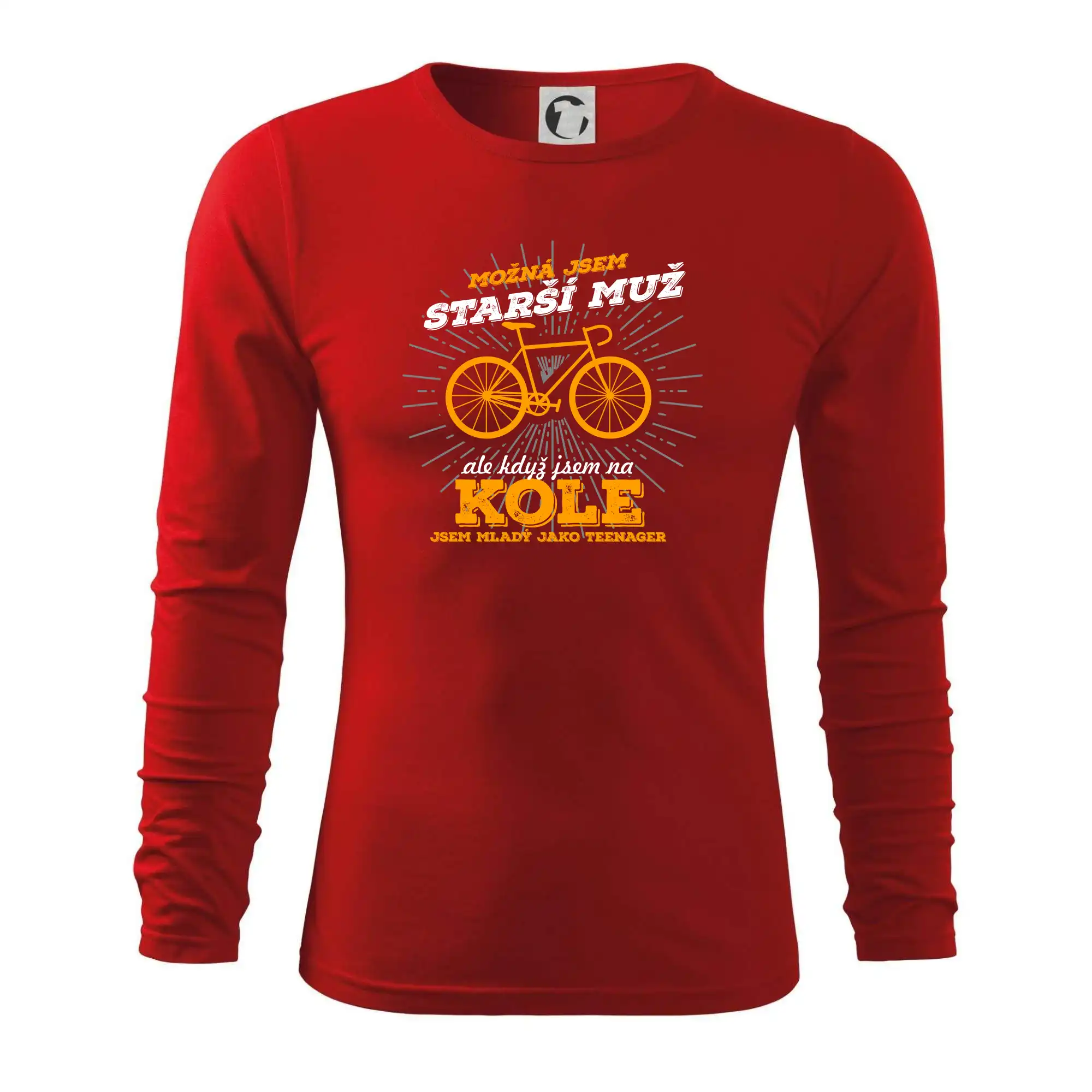 Starší muž - cyklista silniční kolo