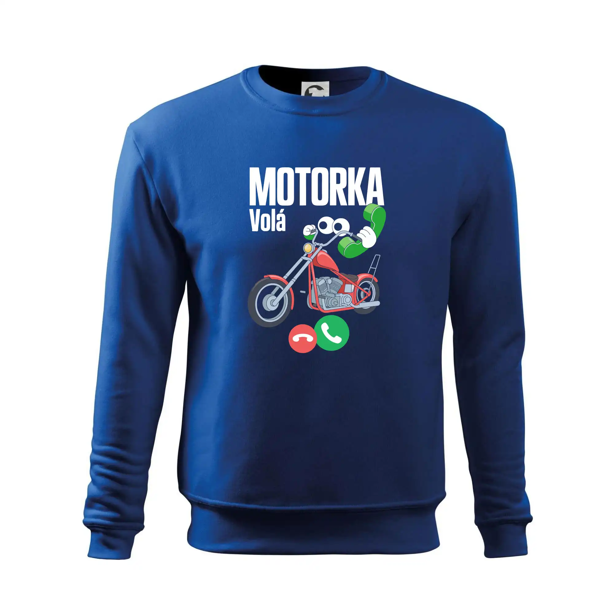 Karikatura motorka chopper volá