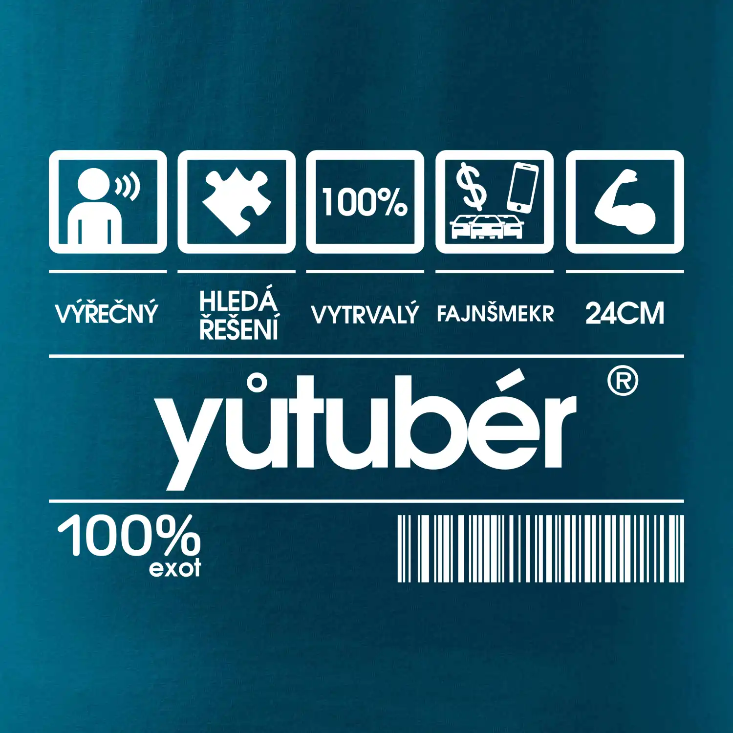 Čárový kód - youtuber