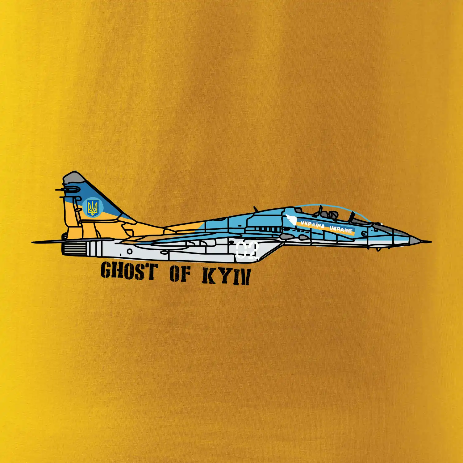 Mig 29 Fulcrum Blue-Yellow - Ghost of Kyiv