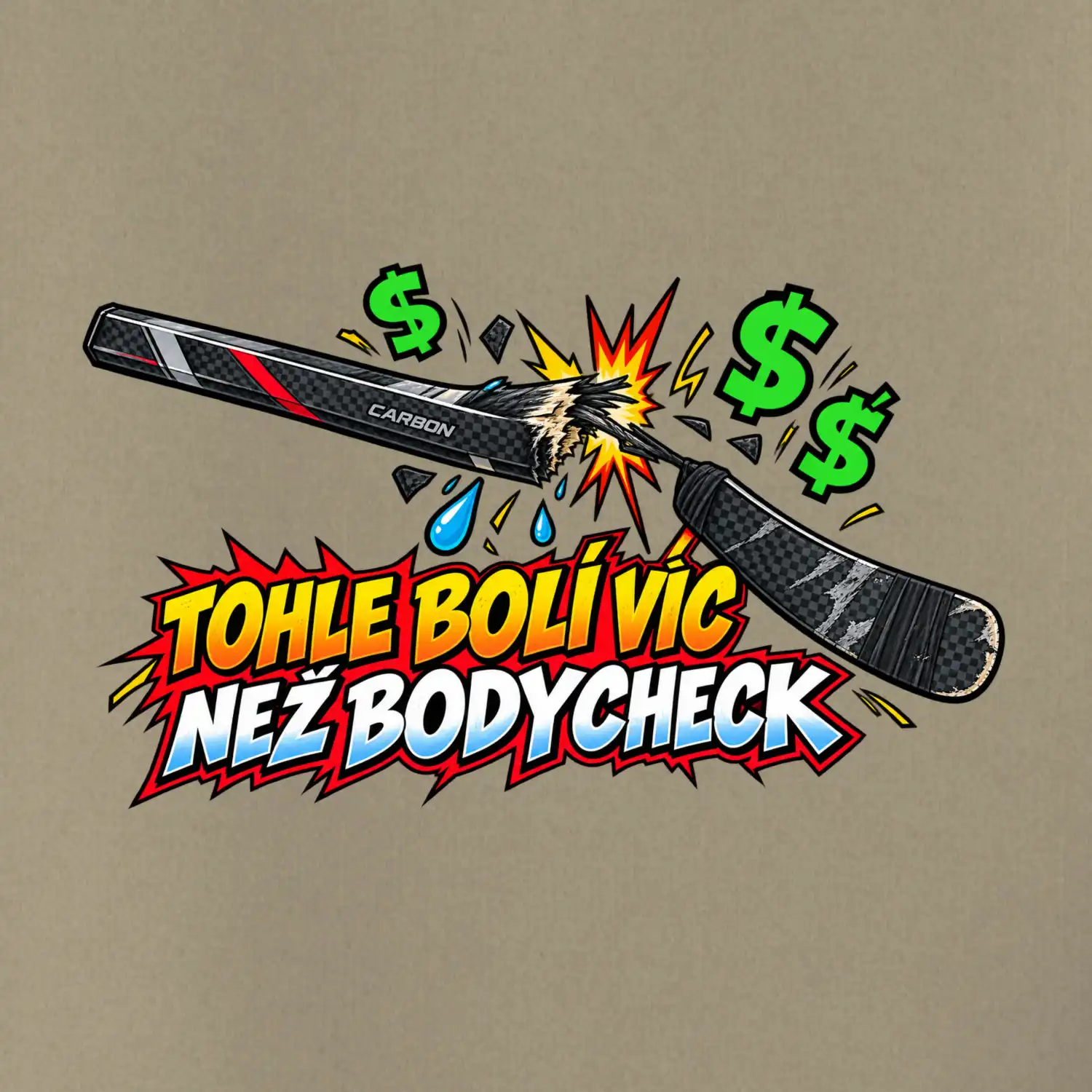 Zlomená hokejka bolí víc než bodycheck