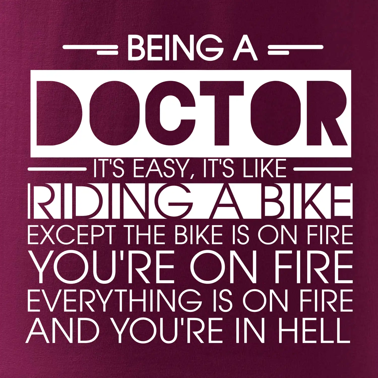 Being a doctor - bike