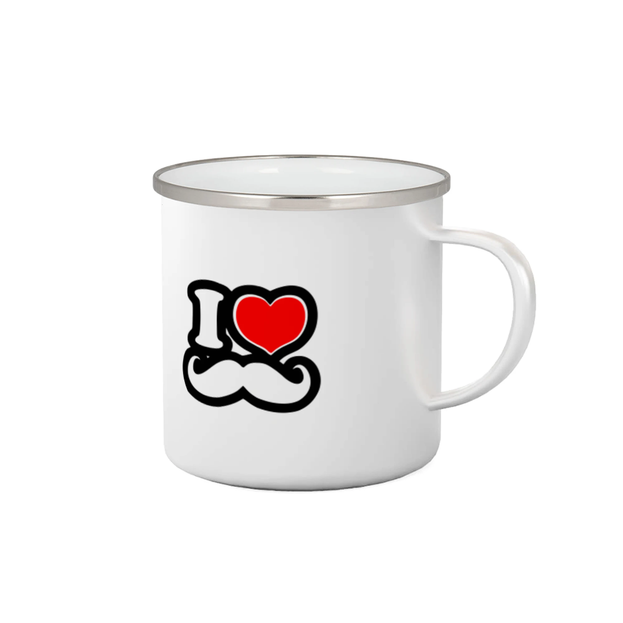i love mustache - obrys