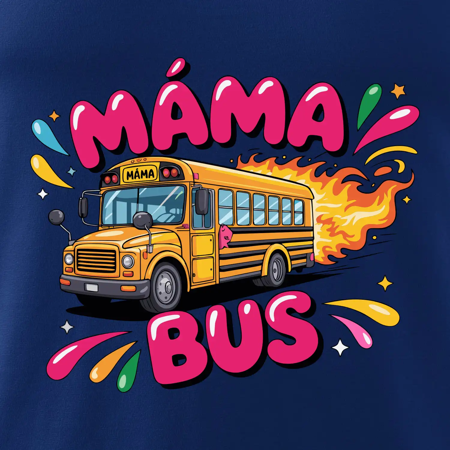 Máma bus - žlutý autobus