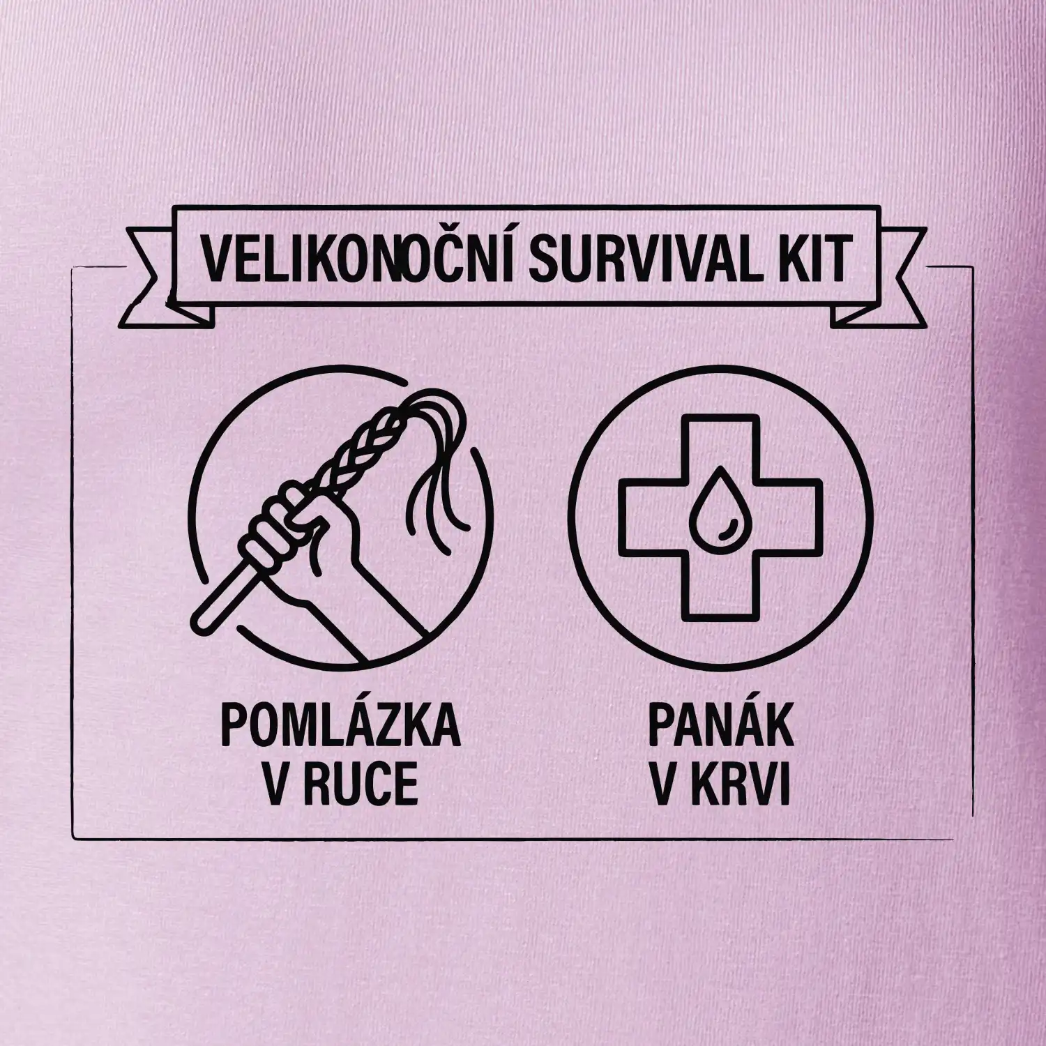 Velikonoční survival kit Pomlázka v ruce, panák v krvi