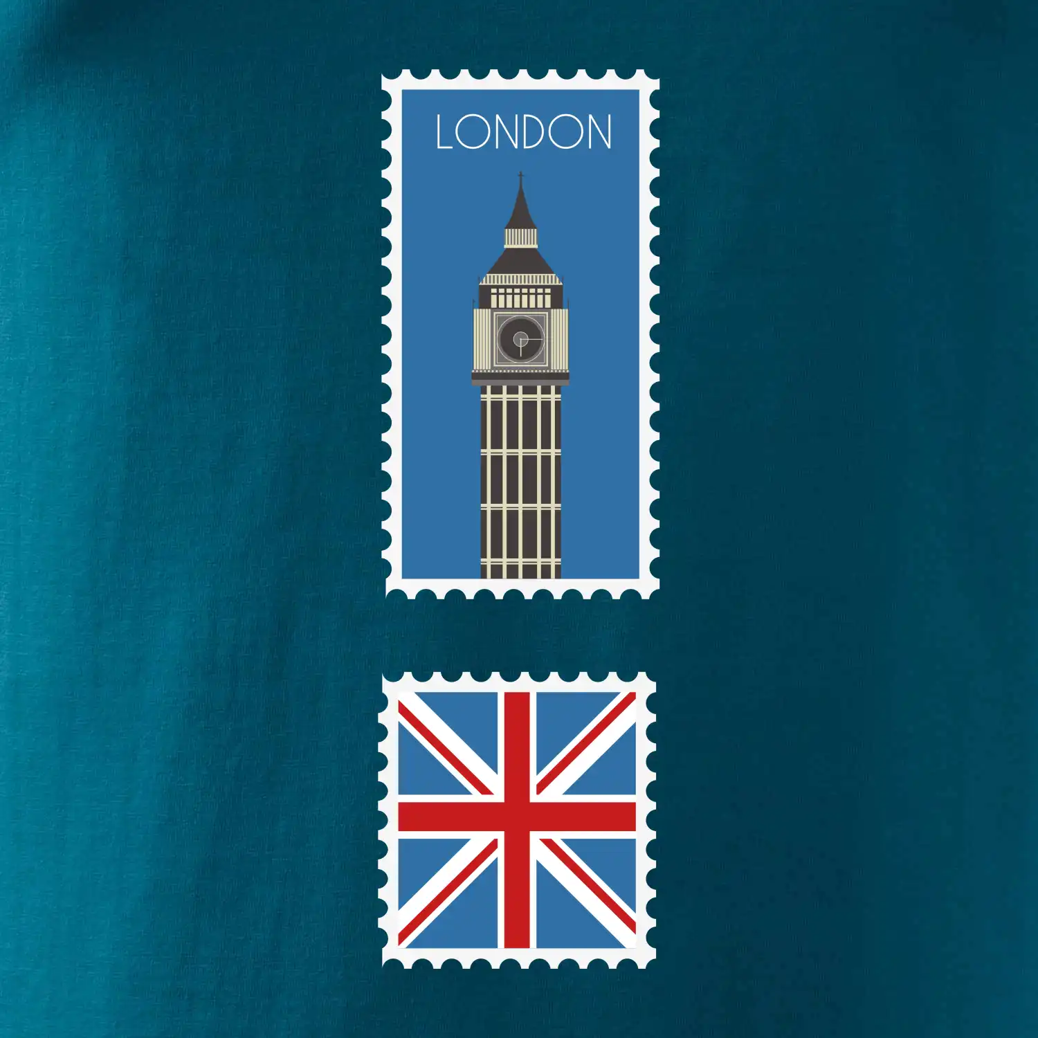 Londýn známka barevná