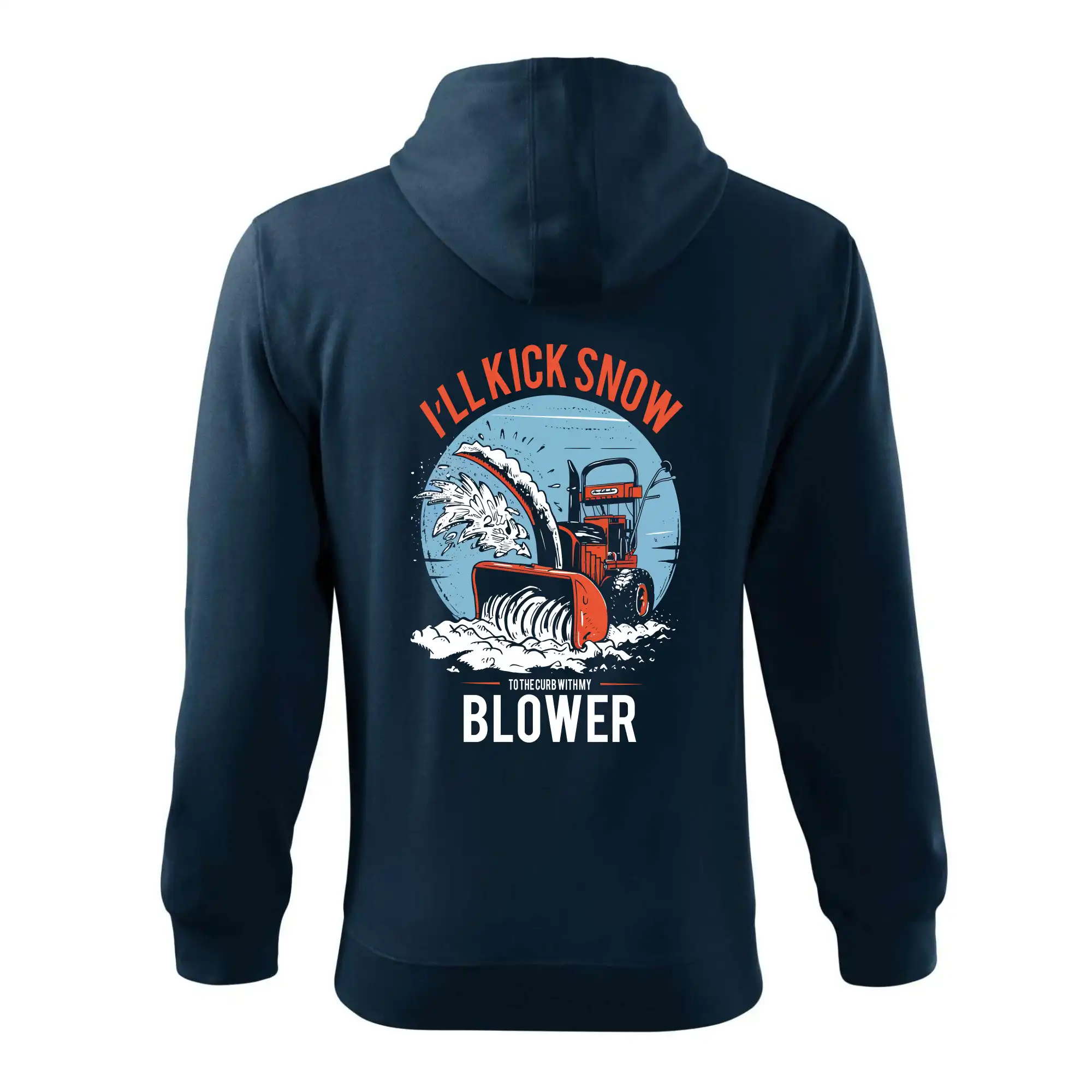 Kick snow blower
