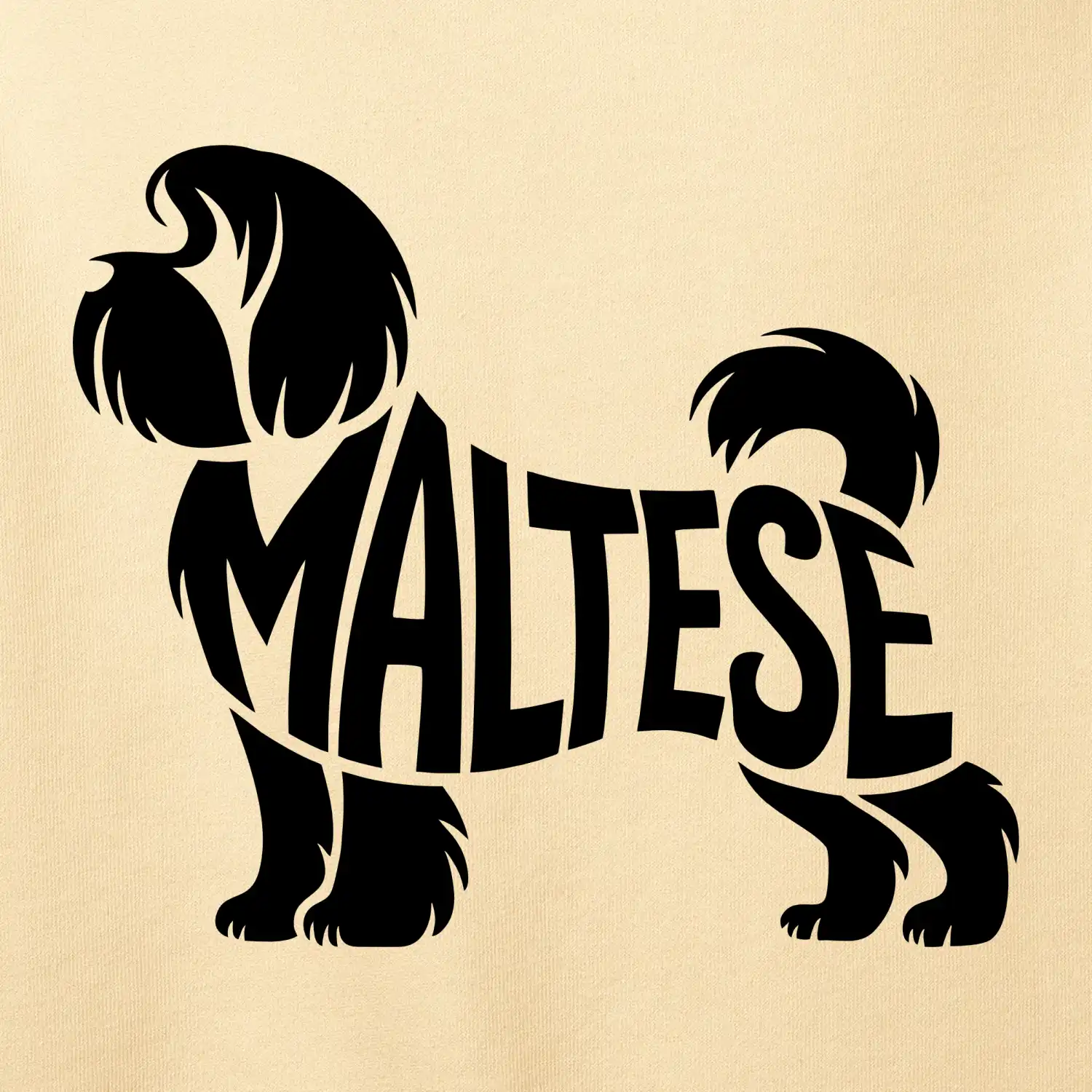 Maltézský psík nápis v těle