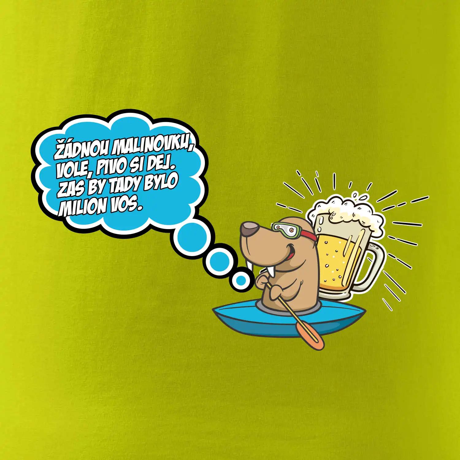 Žádnou malinovku, ale pivo
