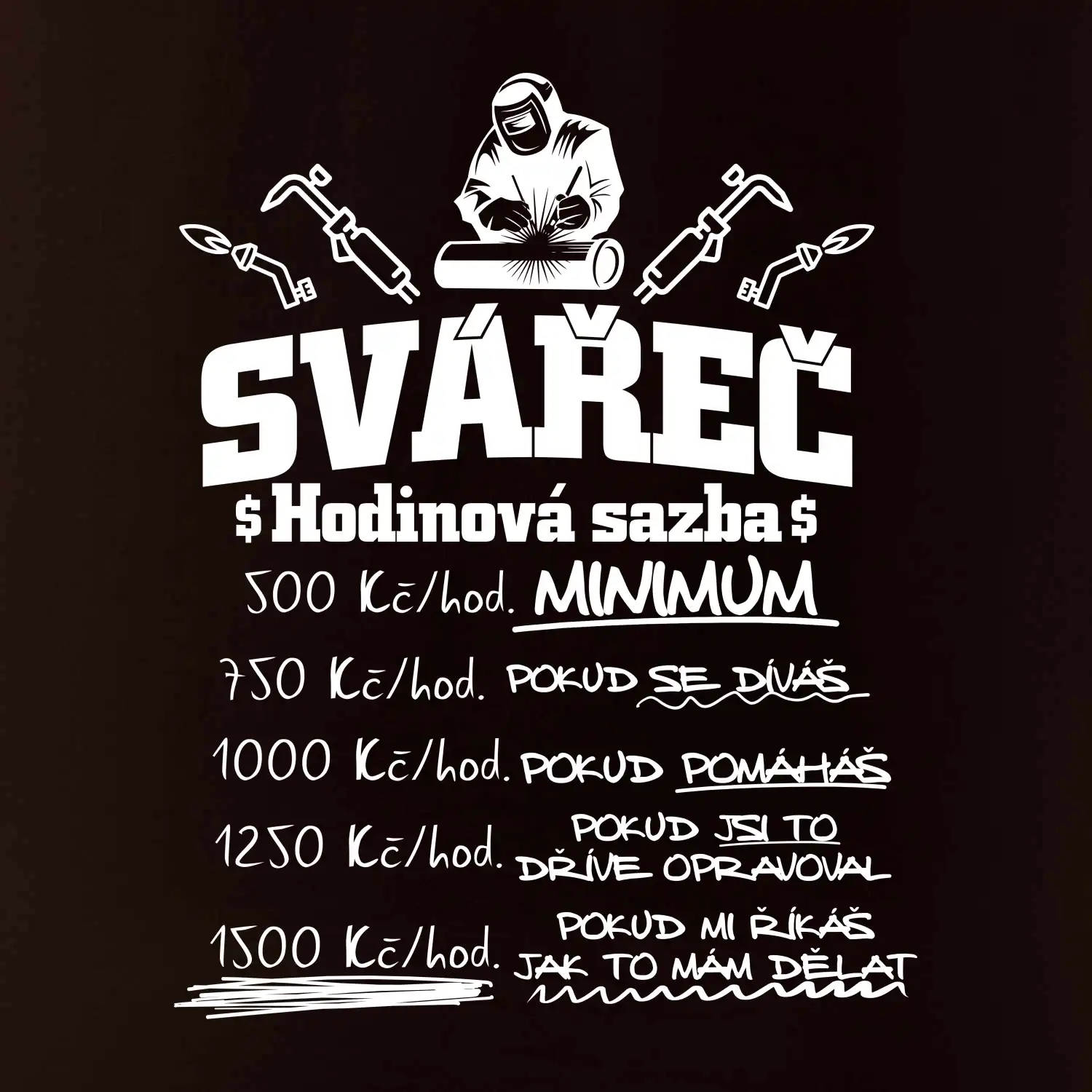 Svářeč - hodinová sazba