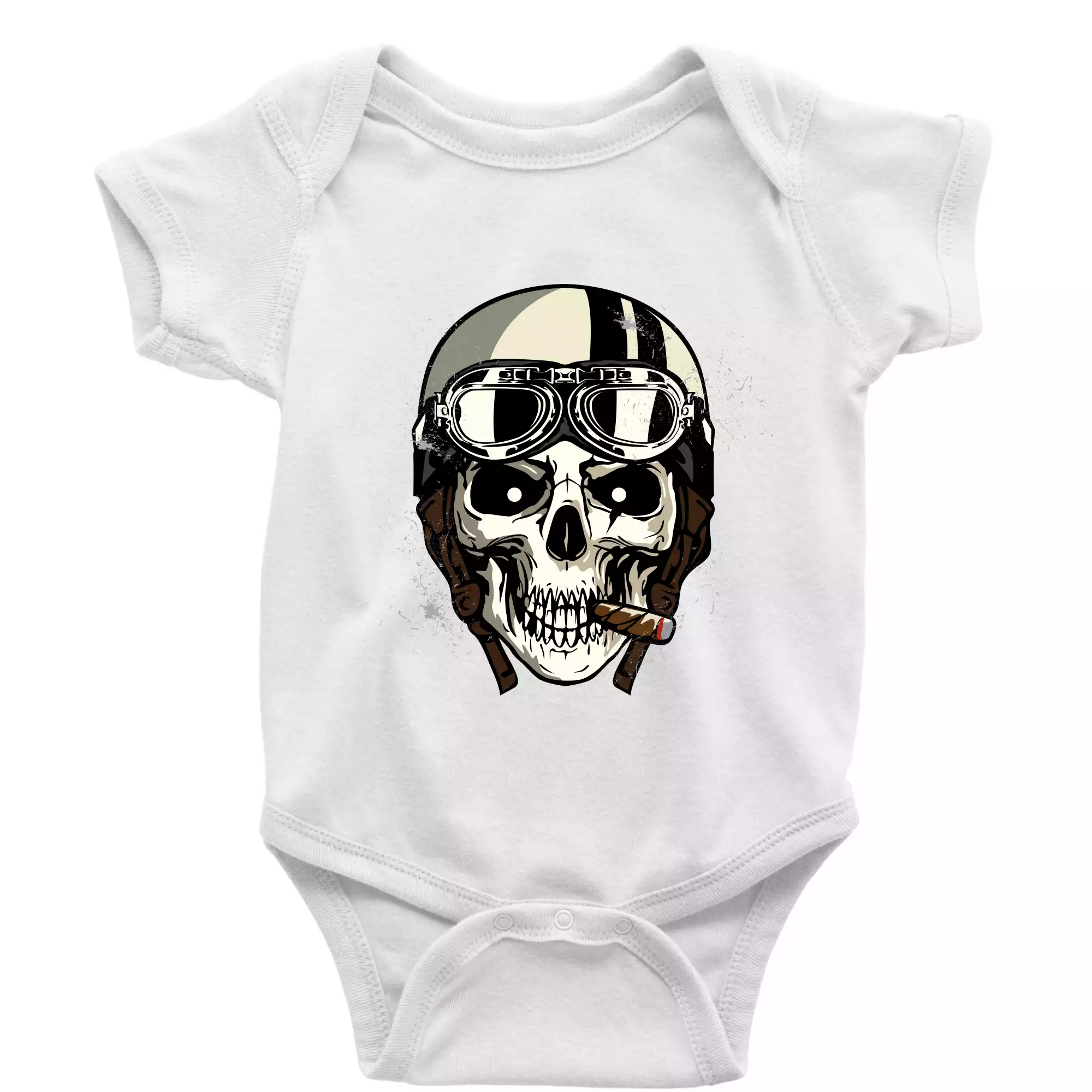 Motorkářská helma a doutník