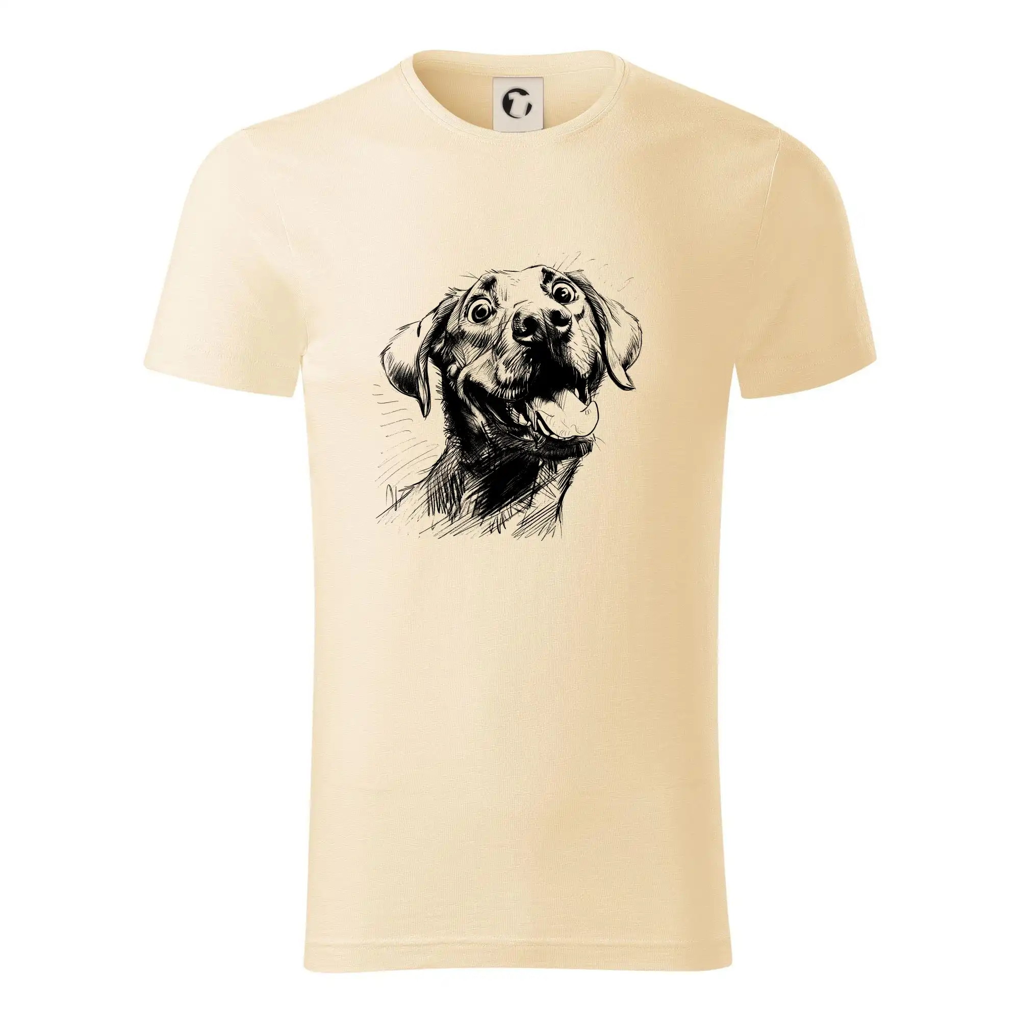 Černobílá karikatura Labrador světlý