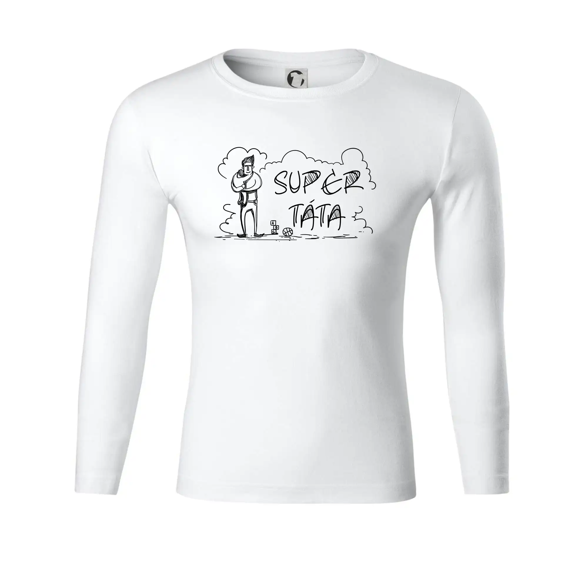 Kreslený nápis super táta