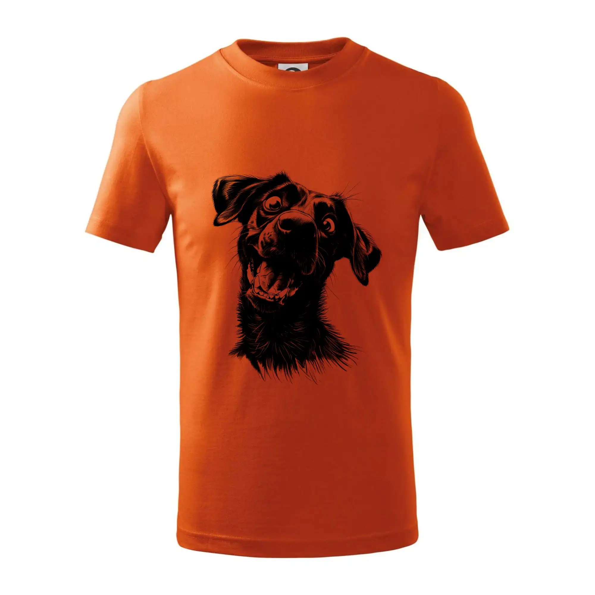 Černobílá karikatura Labrador tmavý