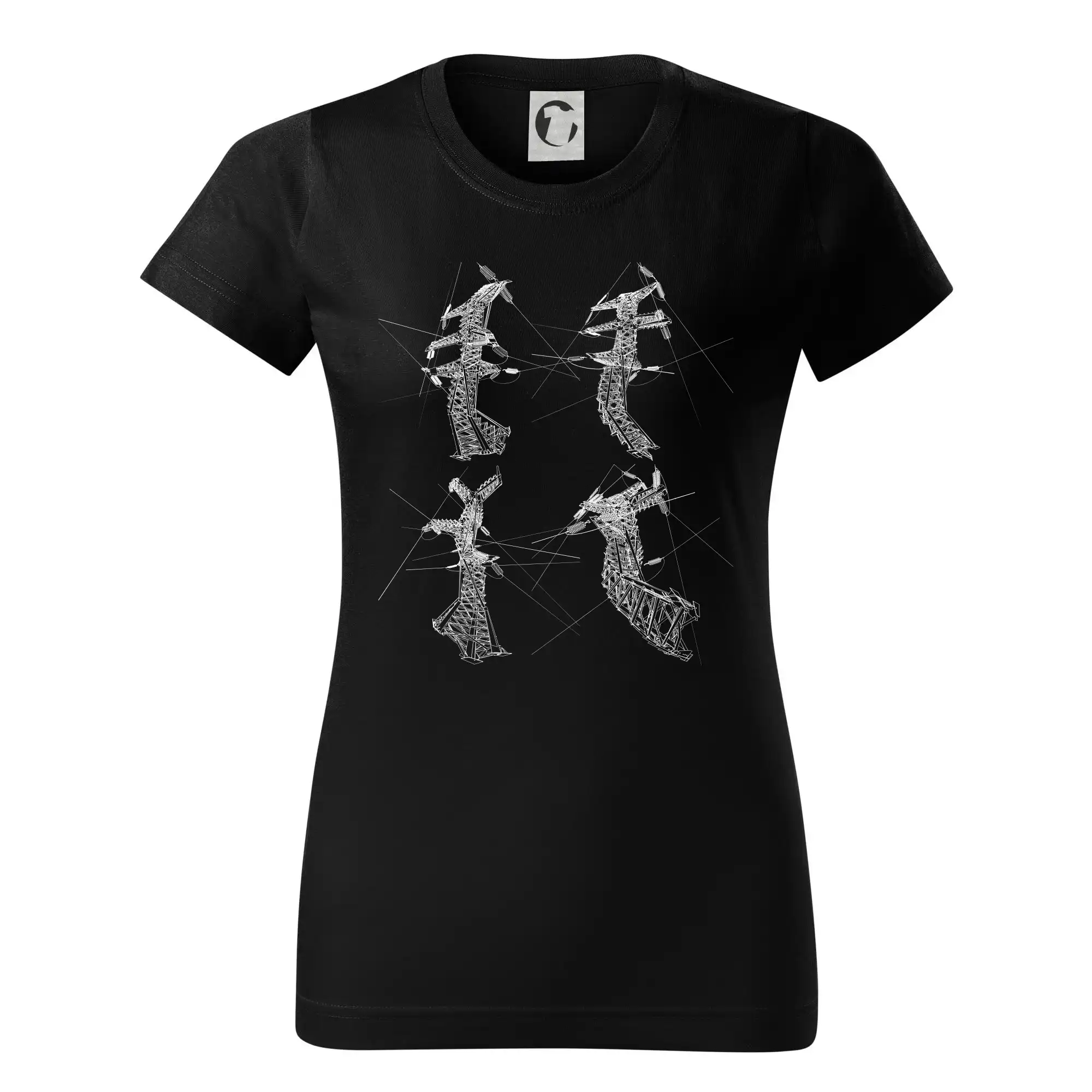 Zkroucený stožár vysokého vedení