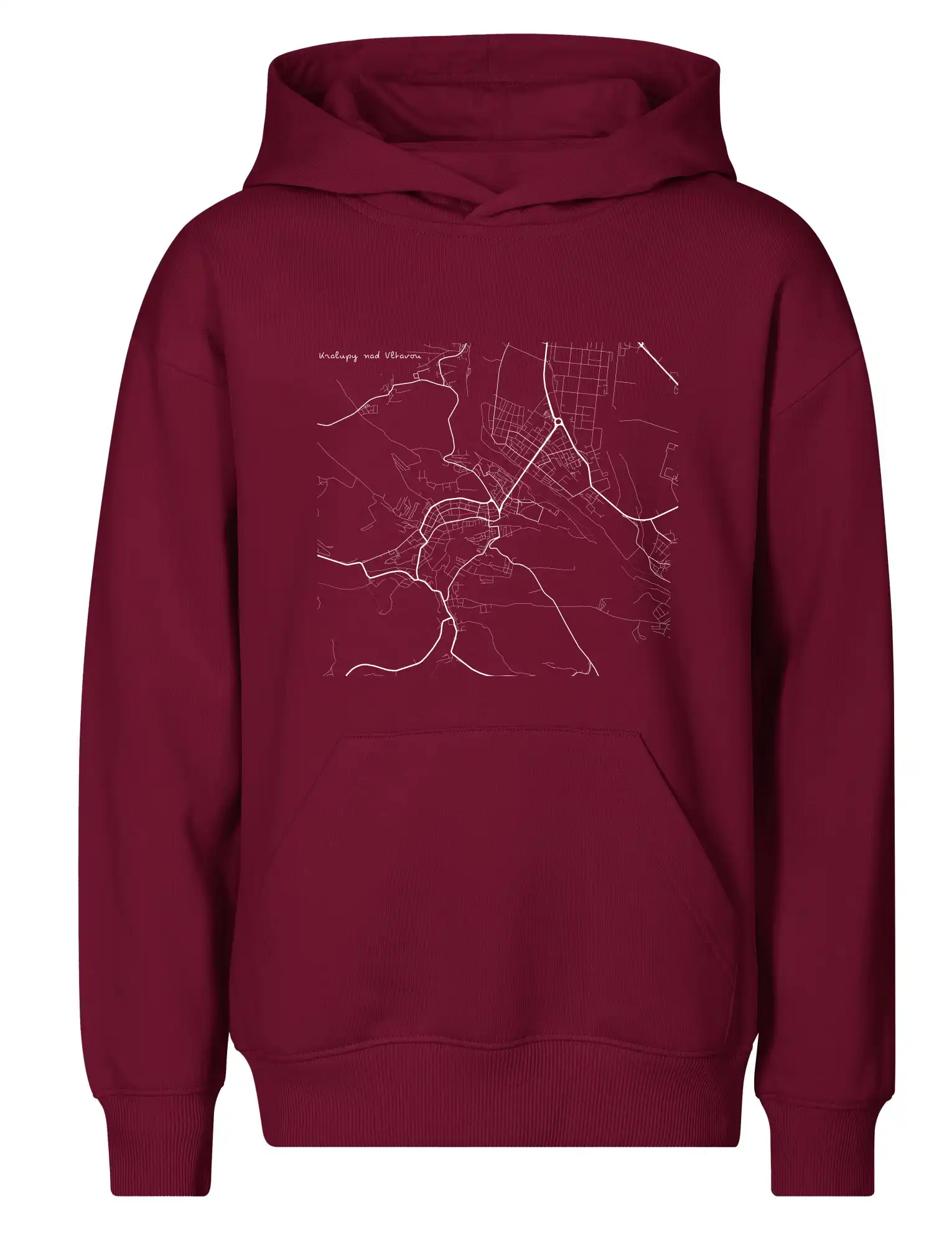 Černobílá mapa Kralupy nad Vltavou