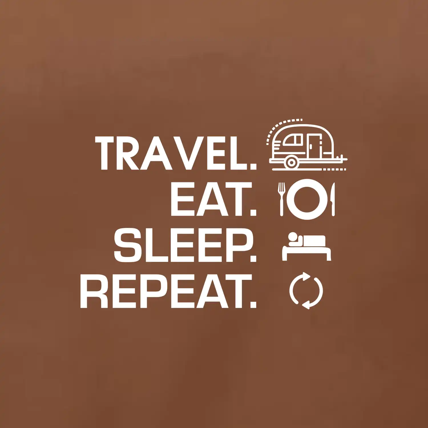Eat sleep travel - Malý přívěs