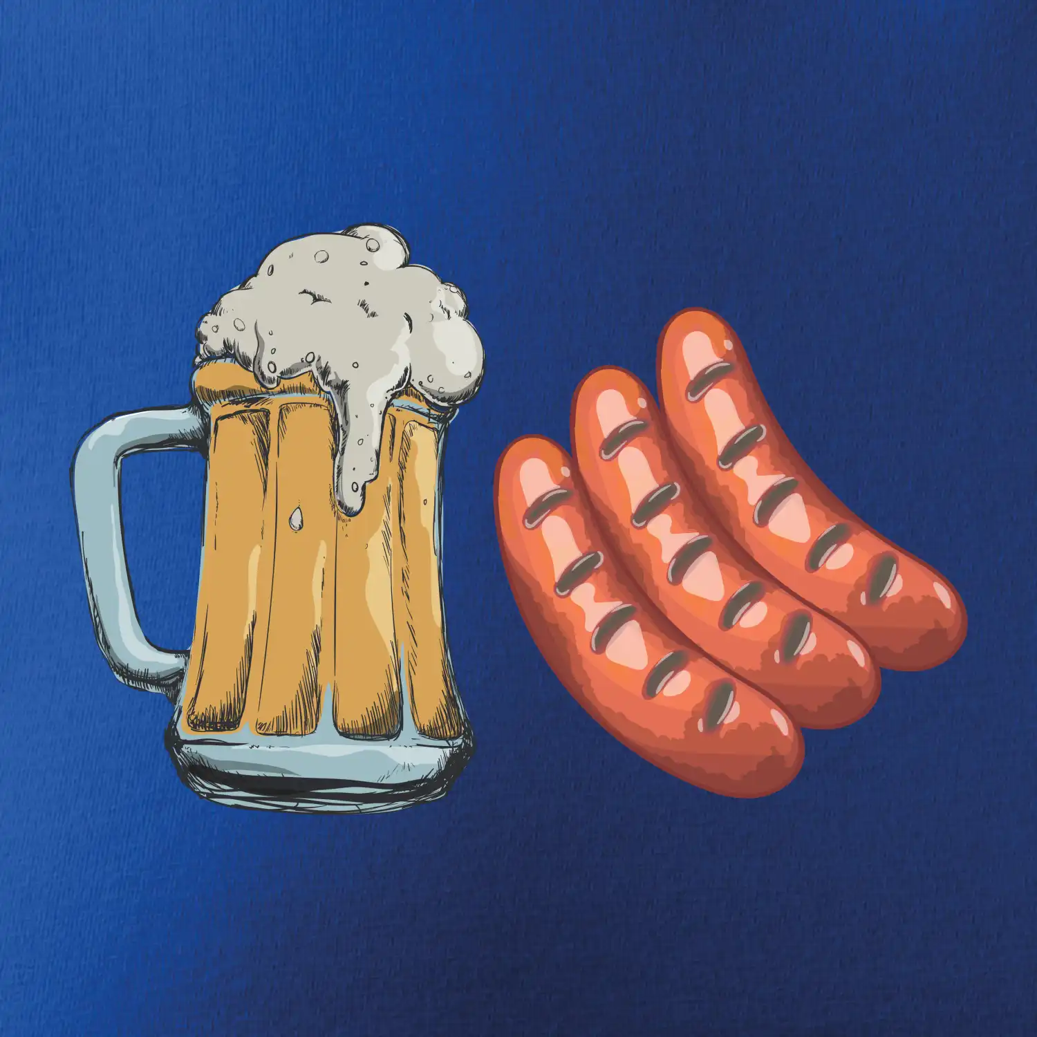 Pivo a klobása