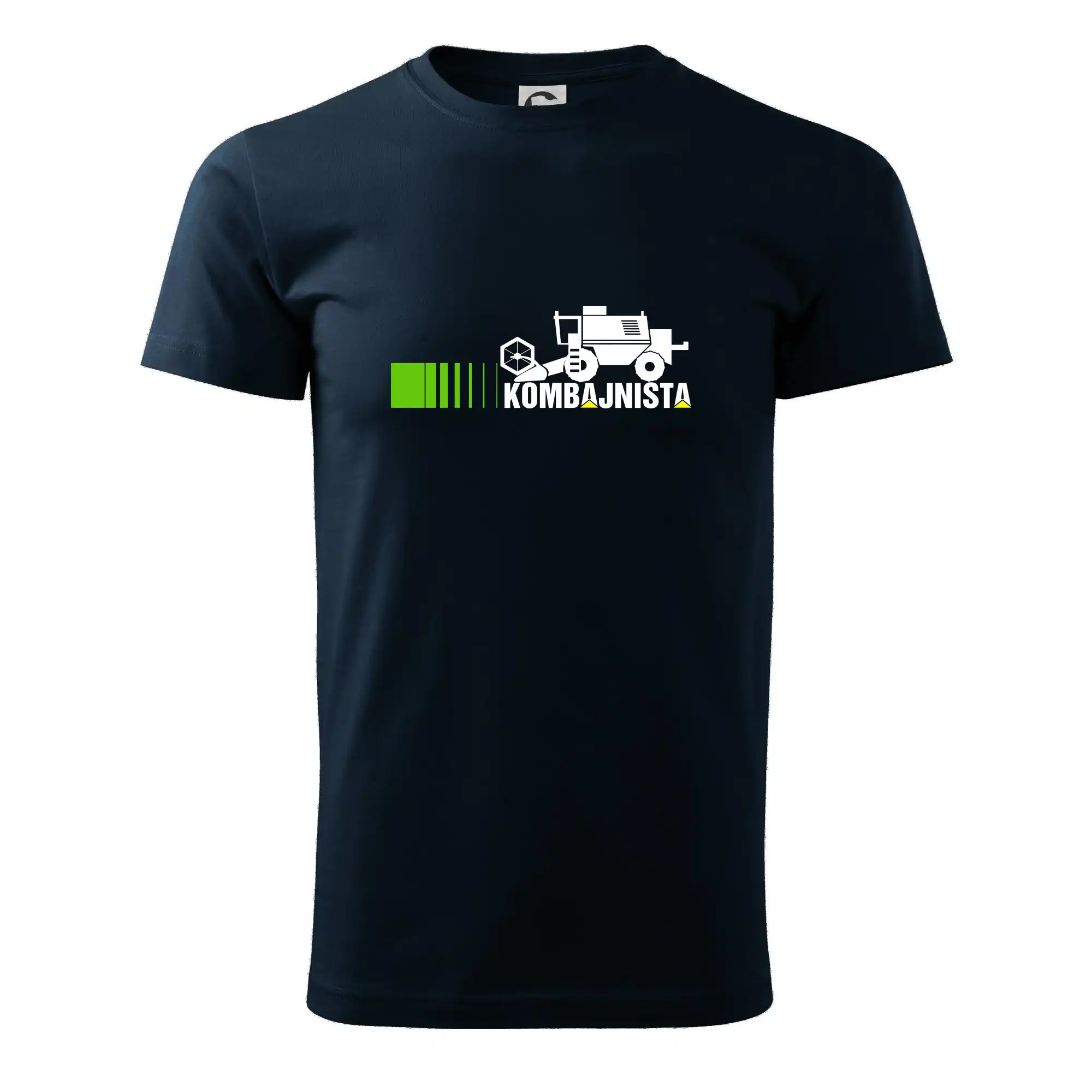 Kombajnista zelená a žlutá