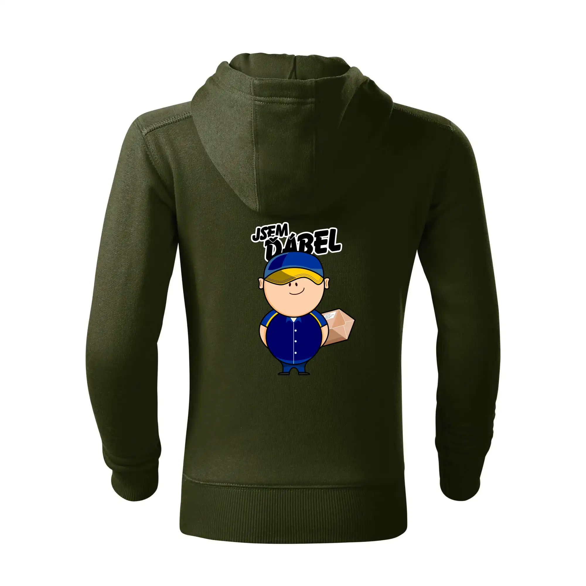 Jsem ďábel doručovatel modro žlutý