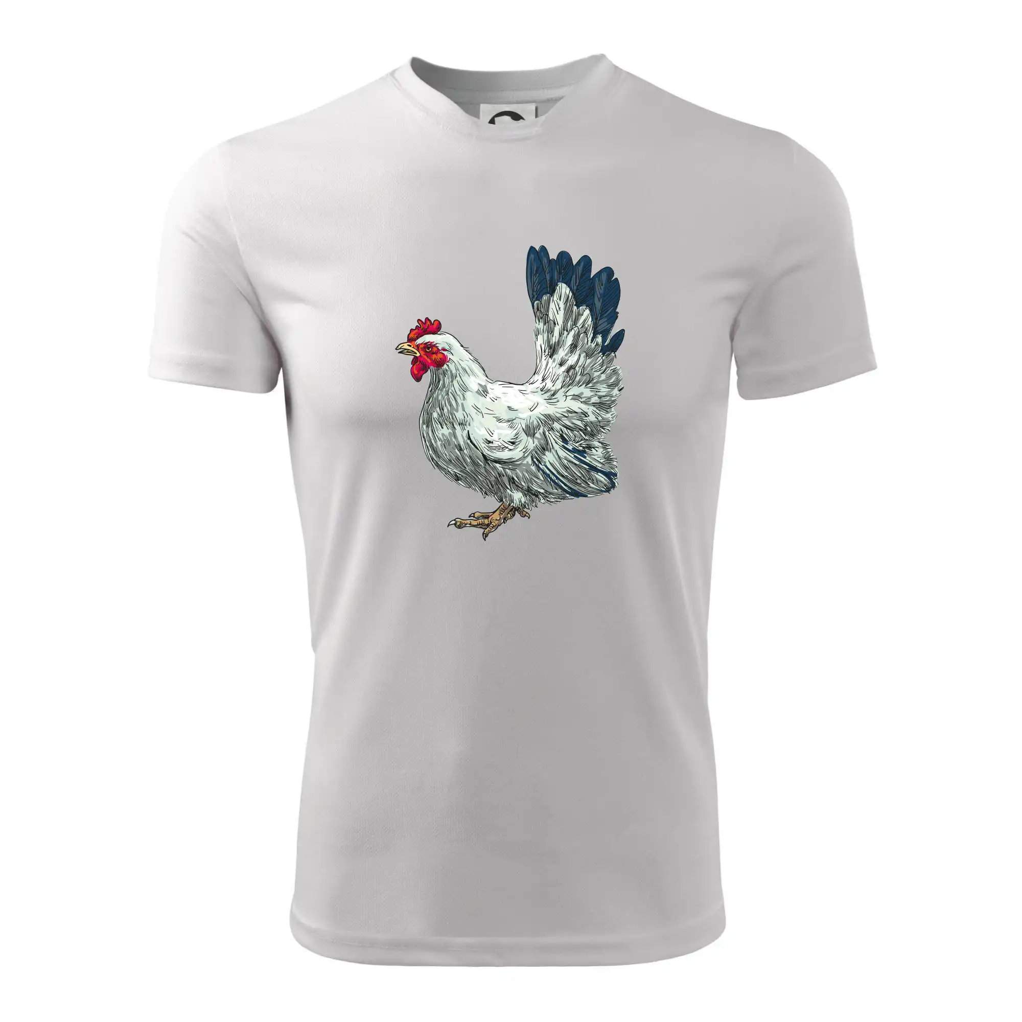 Slepice kreslená bílá