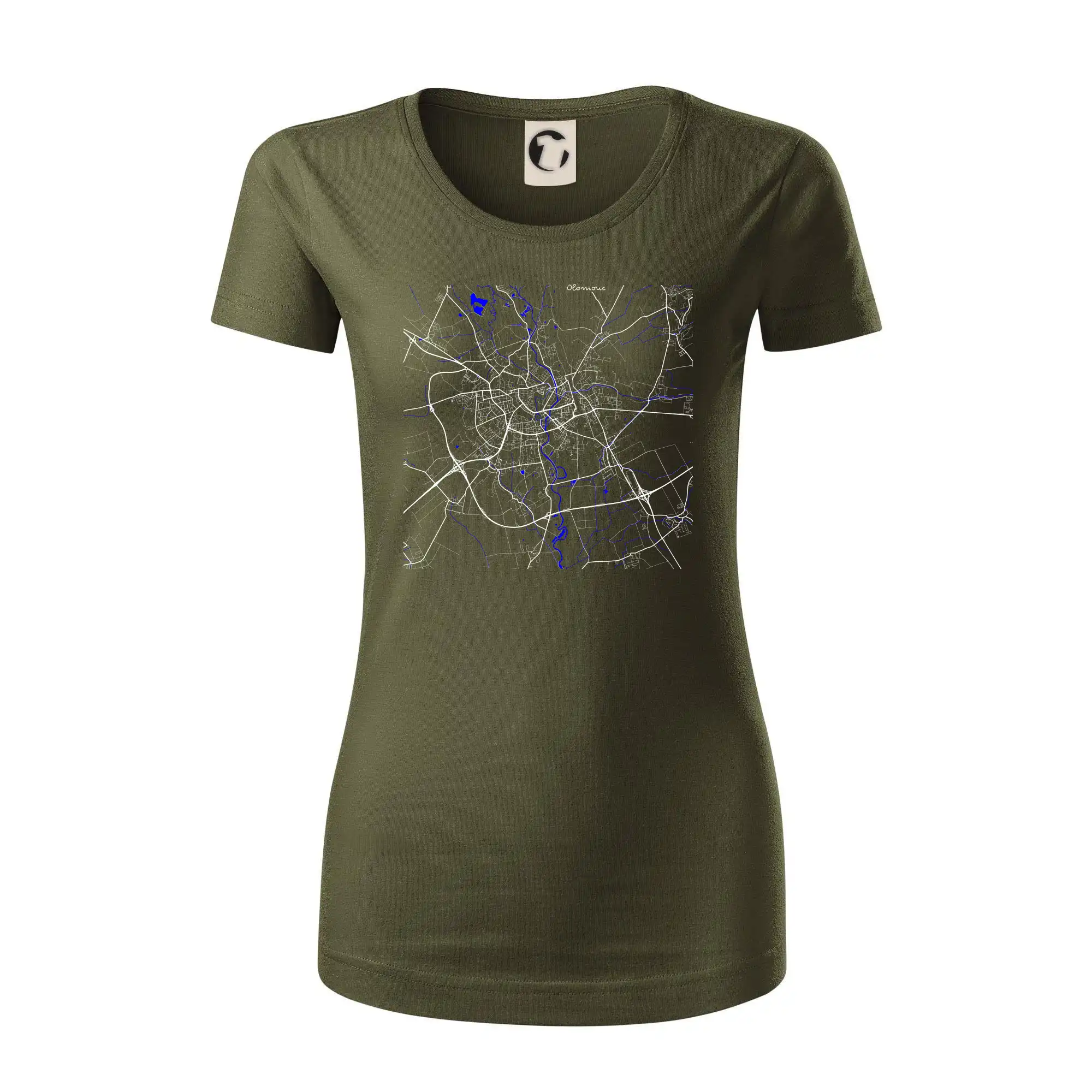 Olomouc - Mapa s vodními toky