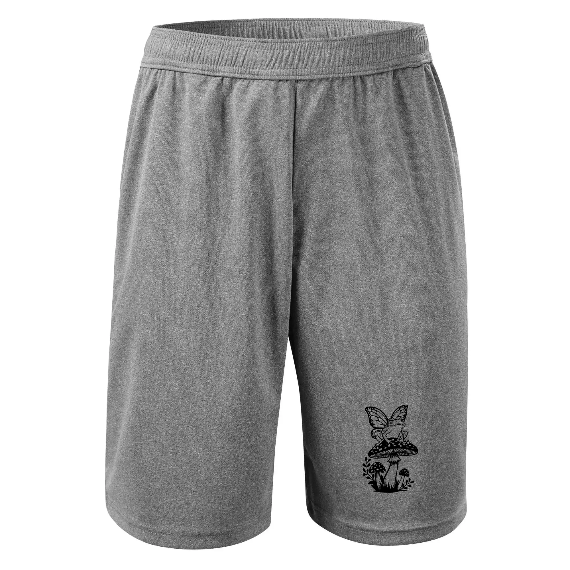 Goblincore černá houba se žábou