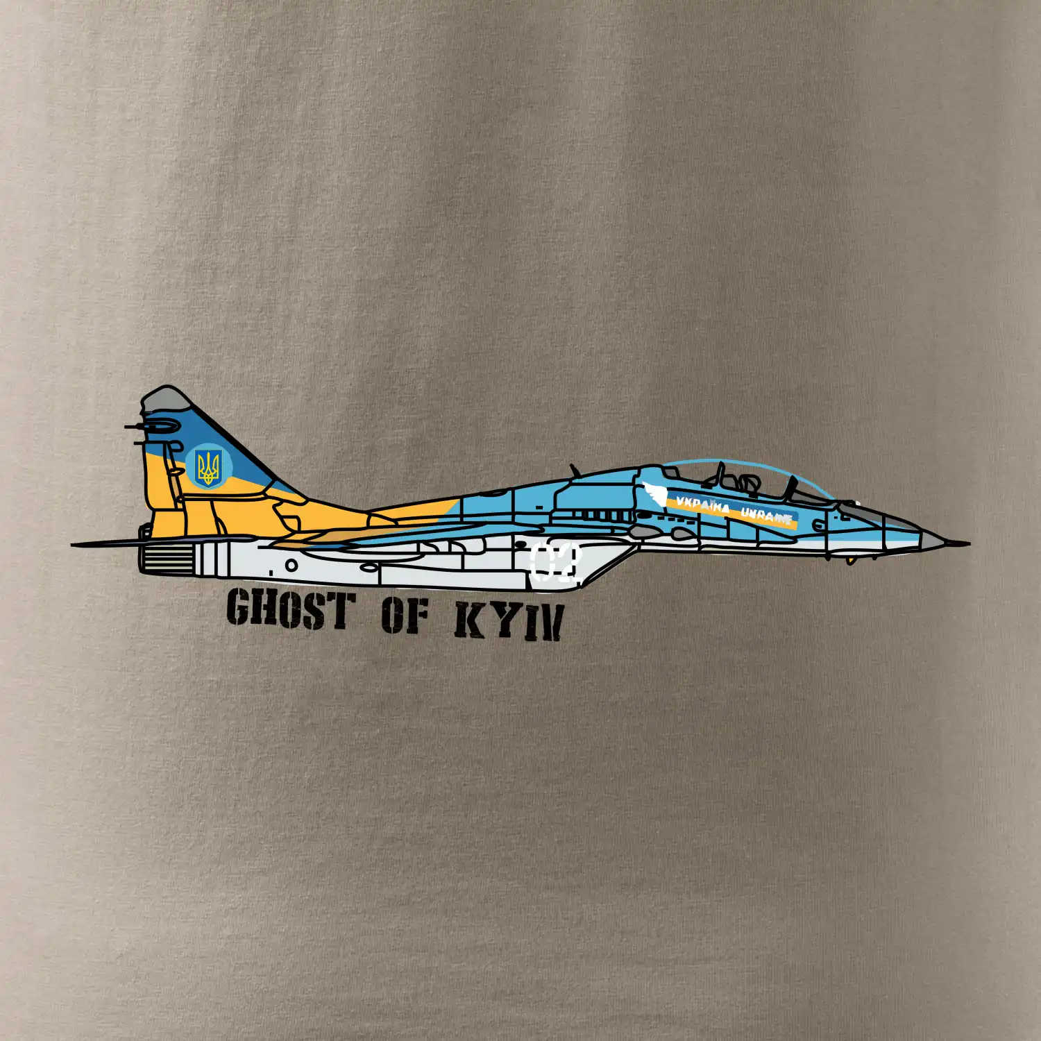 Mig 29 Fulcrum Blue-Yellow - Ghost of Kyiv