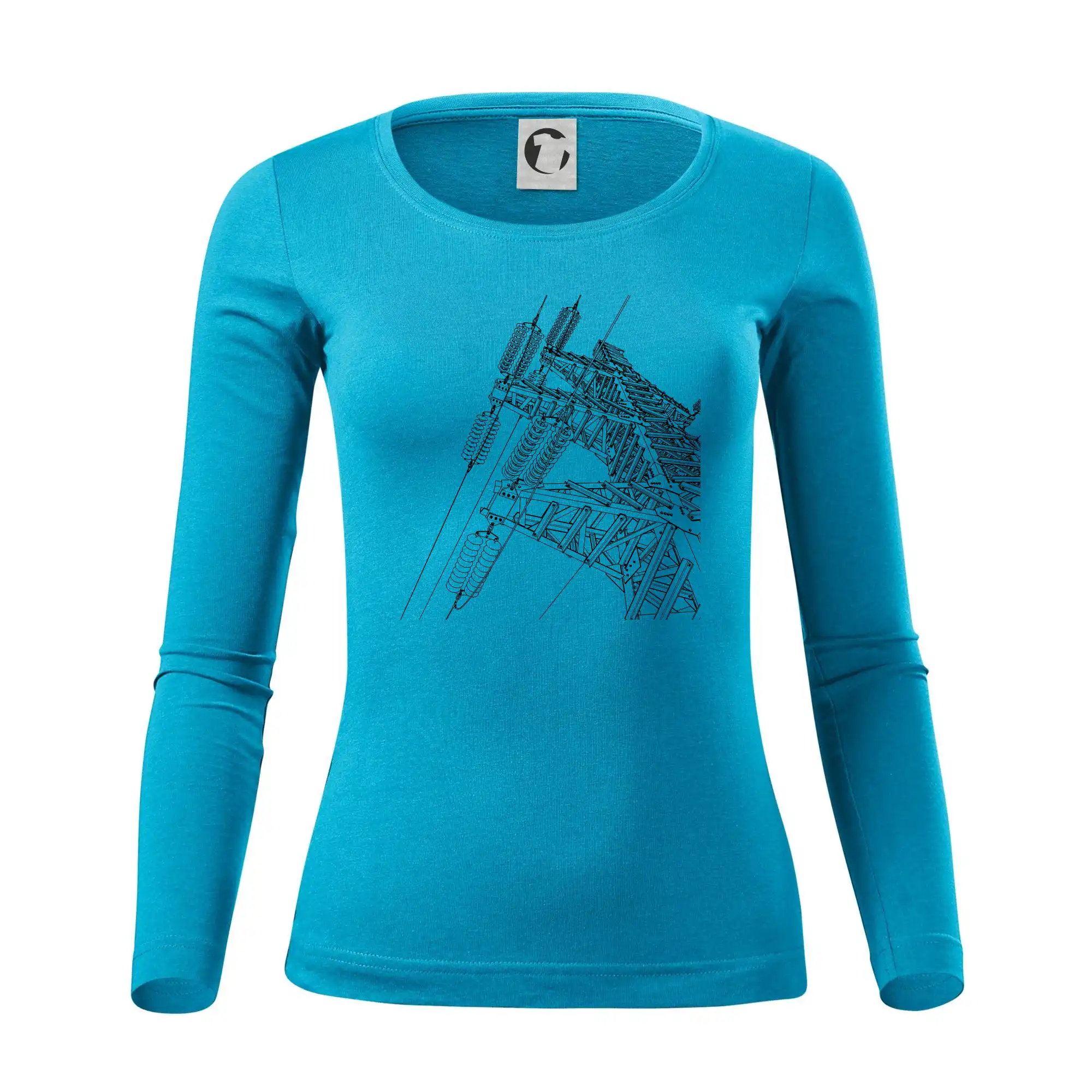 Nákres stožáru vysokého napětí