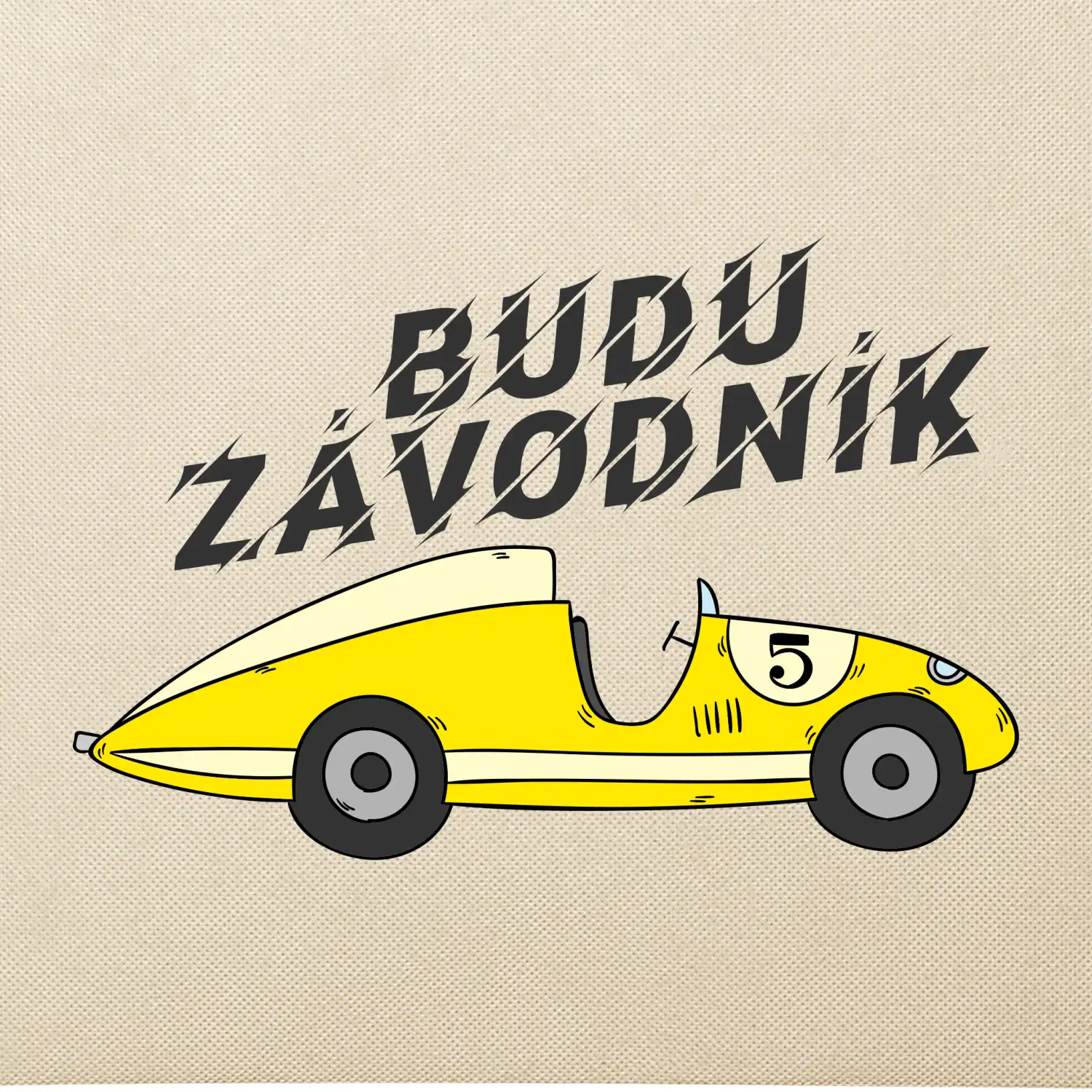 Budu závodník žluté  auto