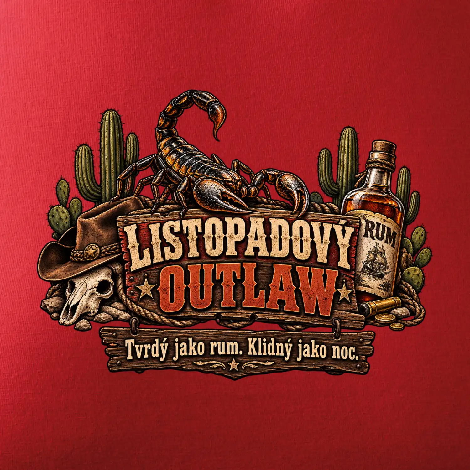 Listopadový outlaw western rum a kaktusy