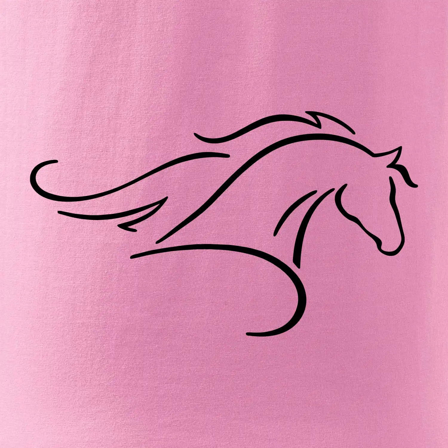 Kůň - bežící silueta hlavy