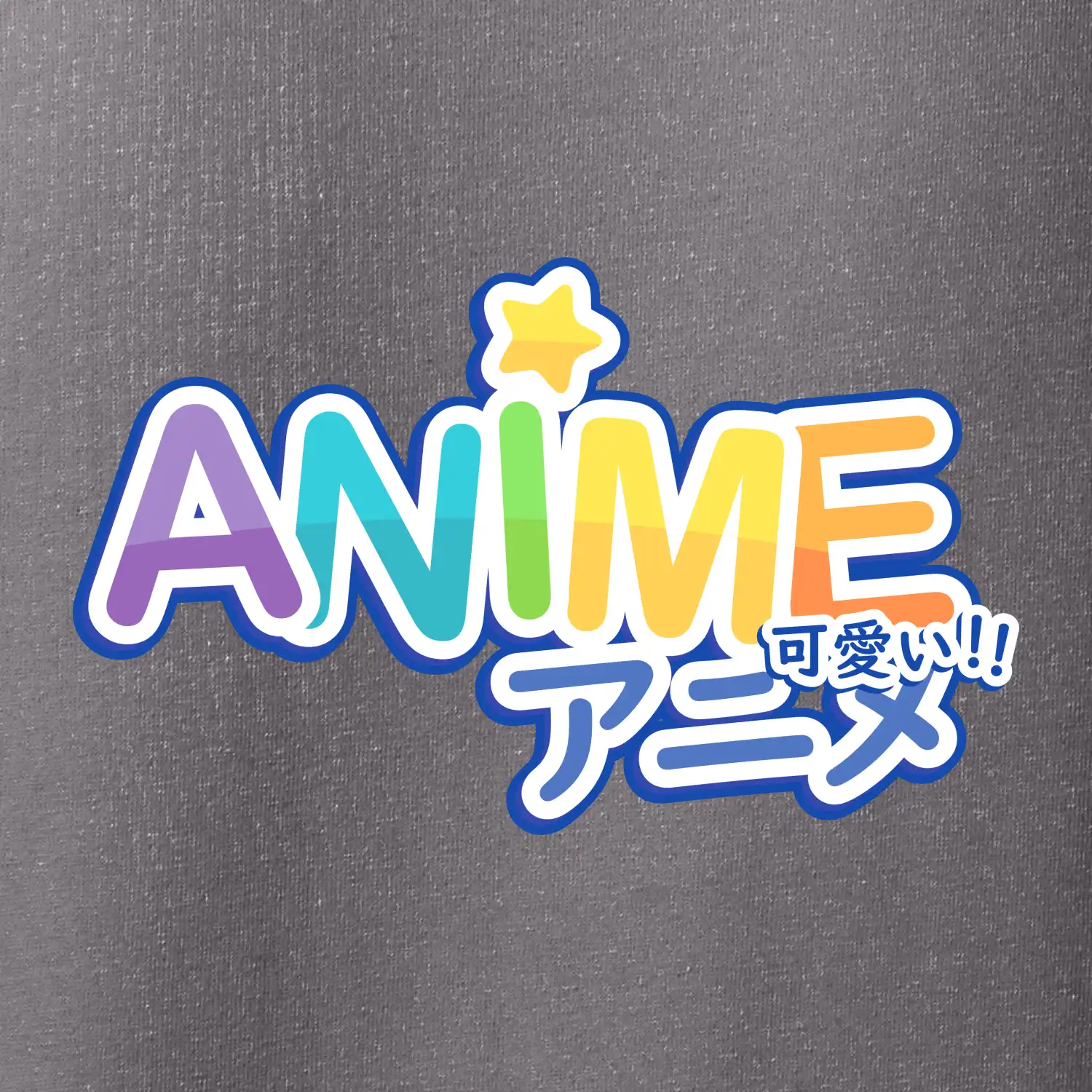 Anime nápis duhový