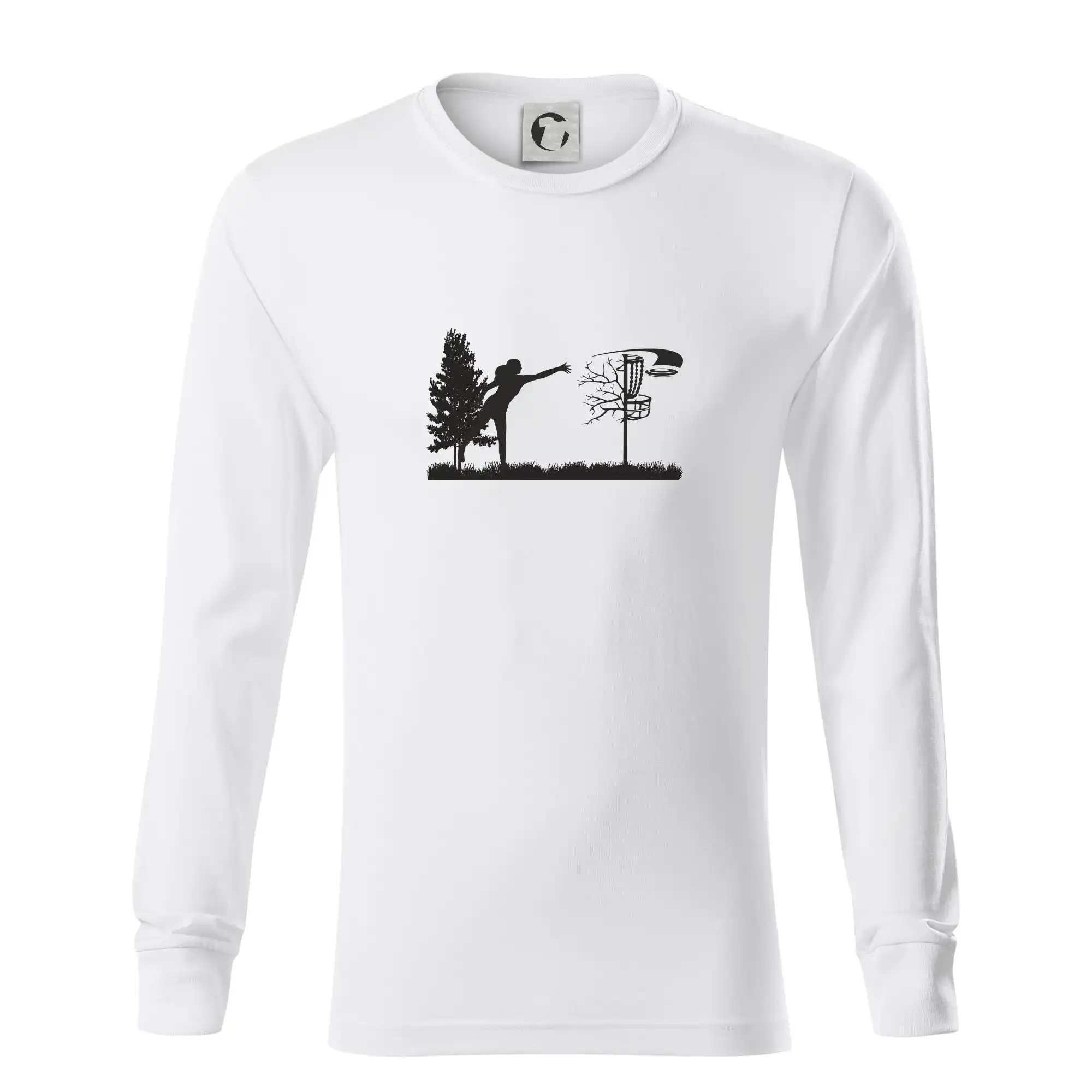 Disc golf - žena černý obrázek