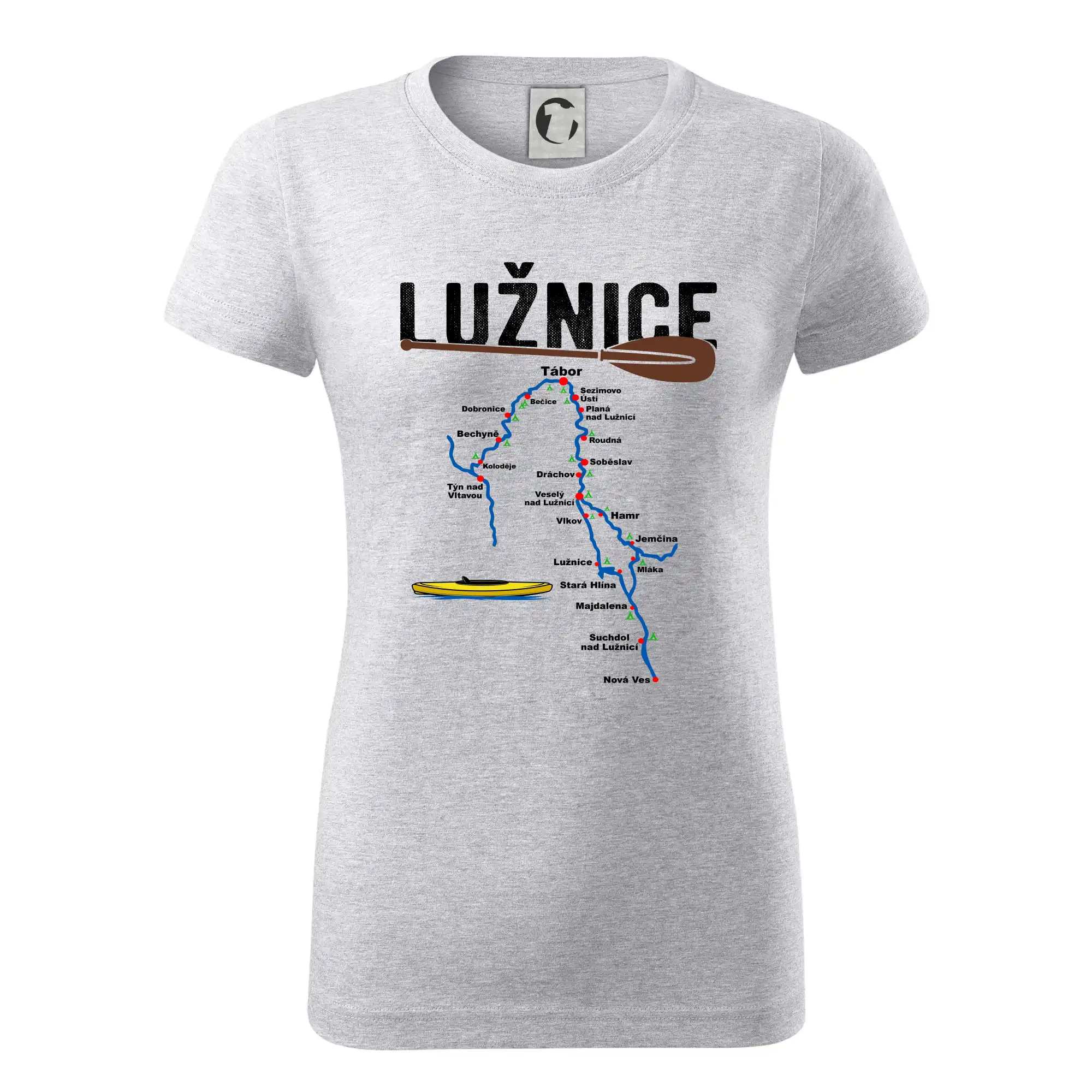 Mapa řeky Lužnice