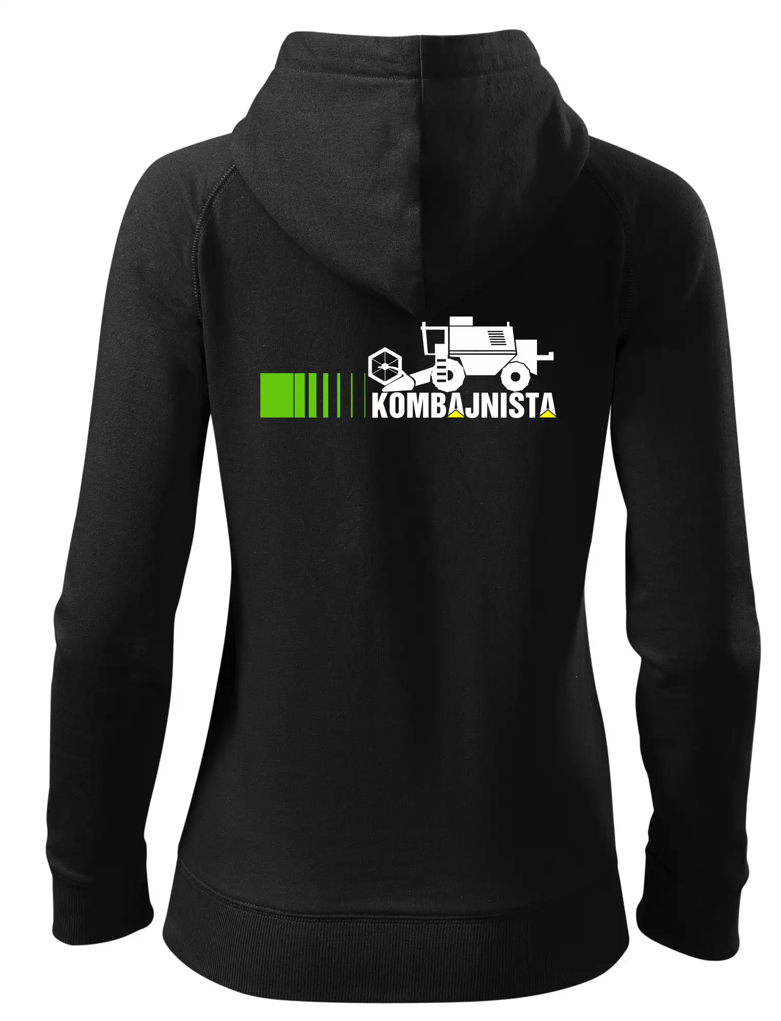 Kombajnista zelená a žlutá