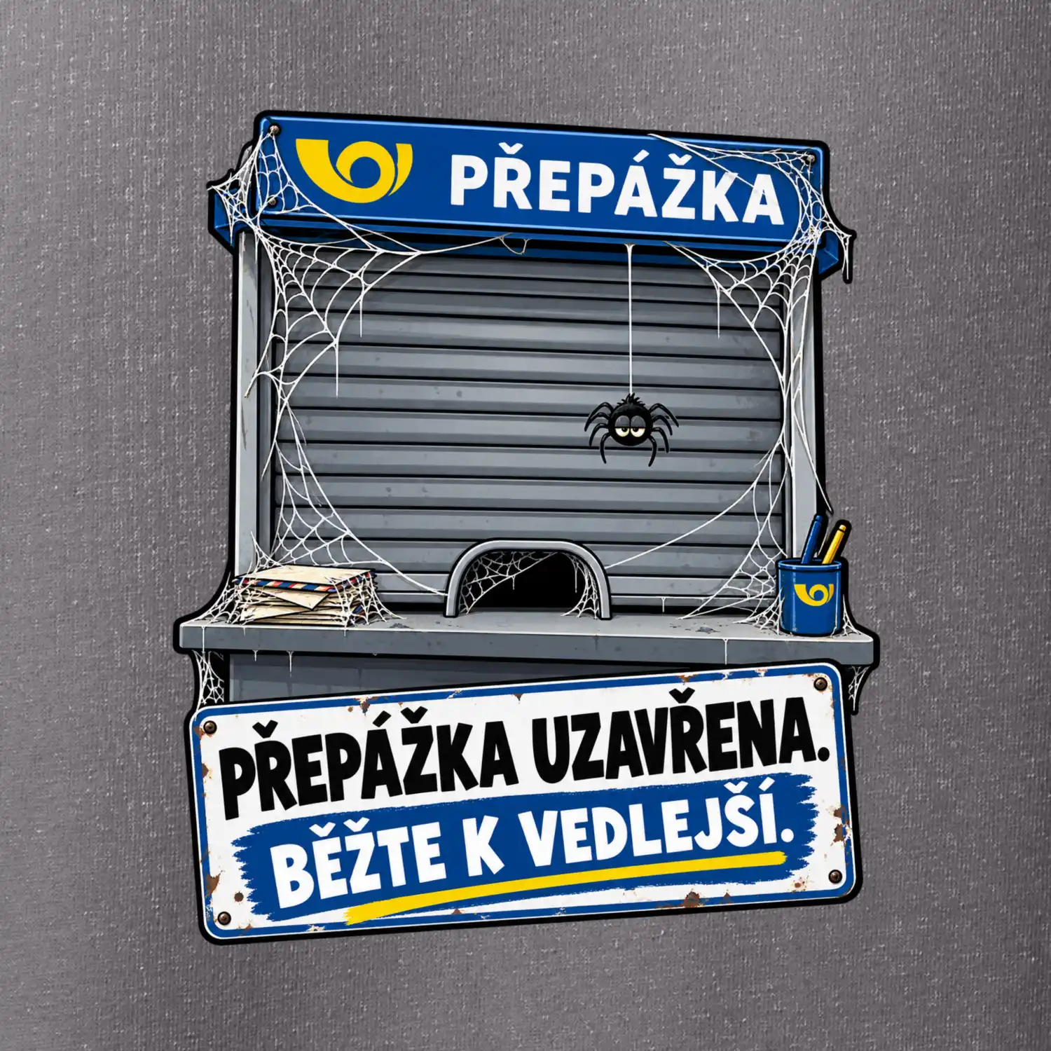 Přepážka uzavřena běžte k vedlejší