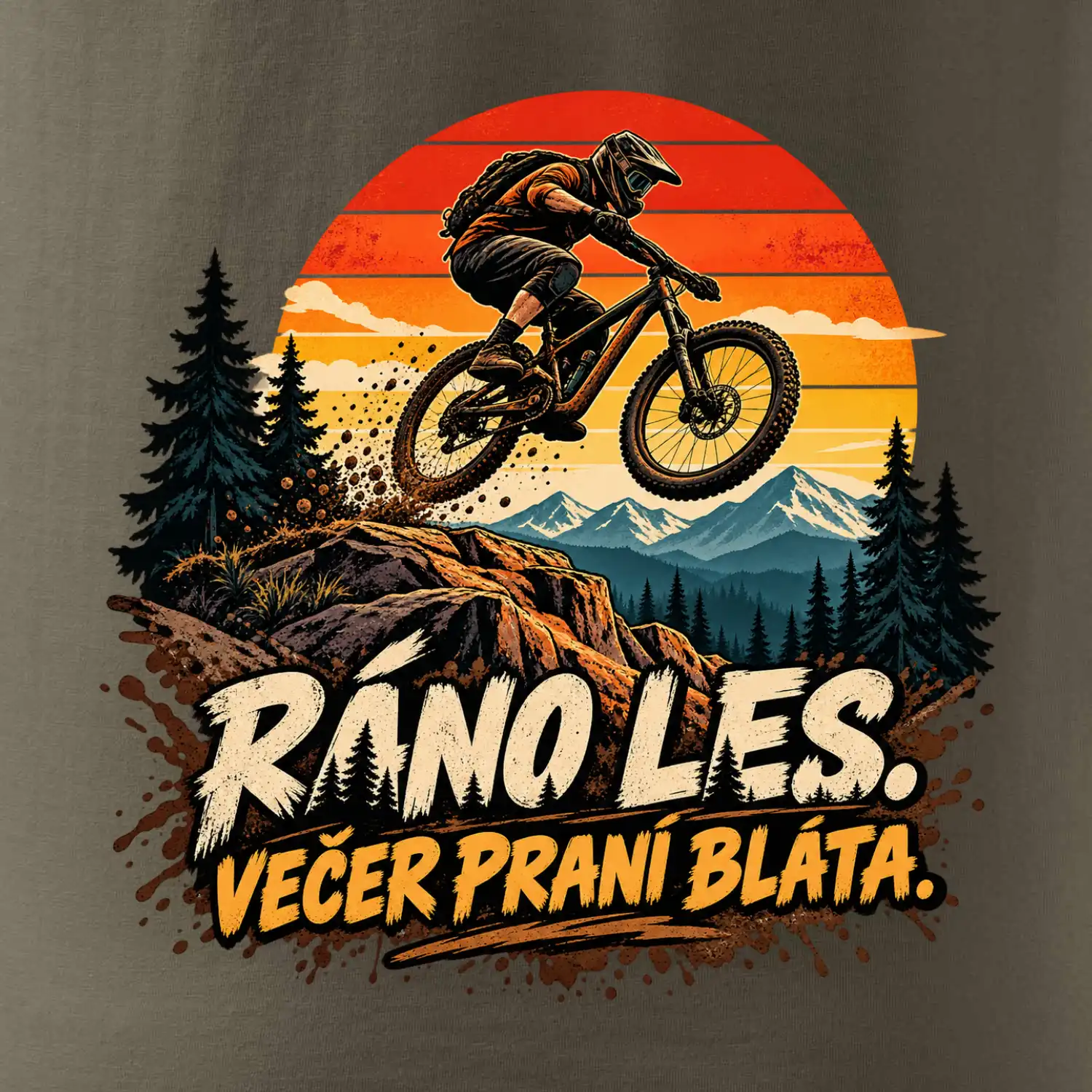 Ráno les večer praní bláta na kole