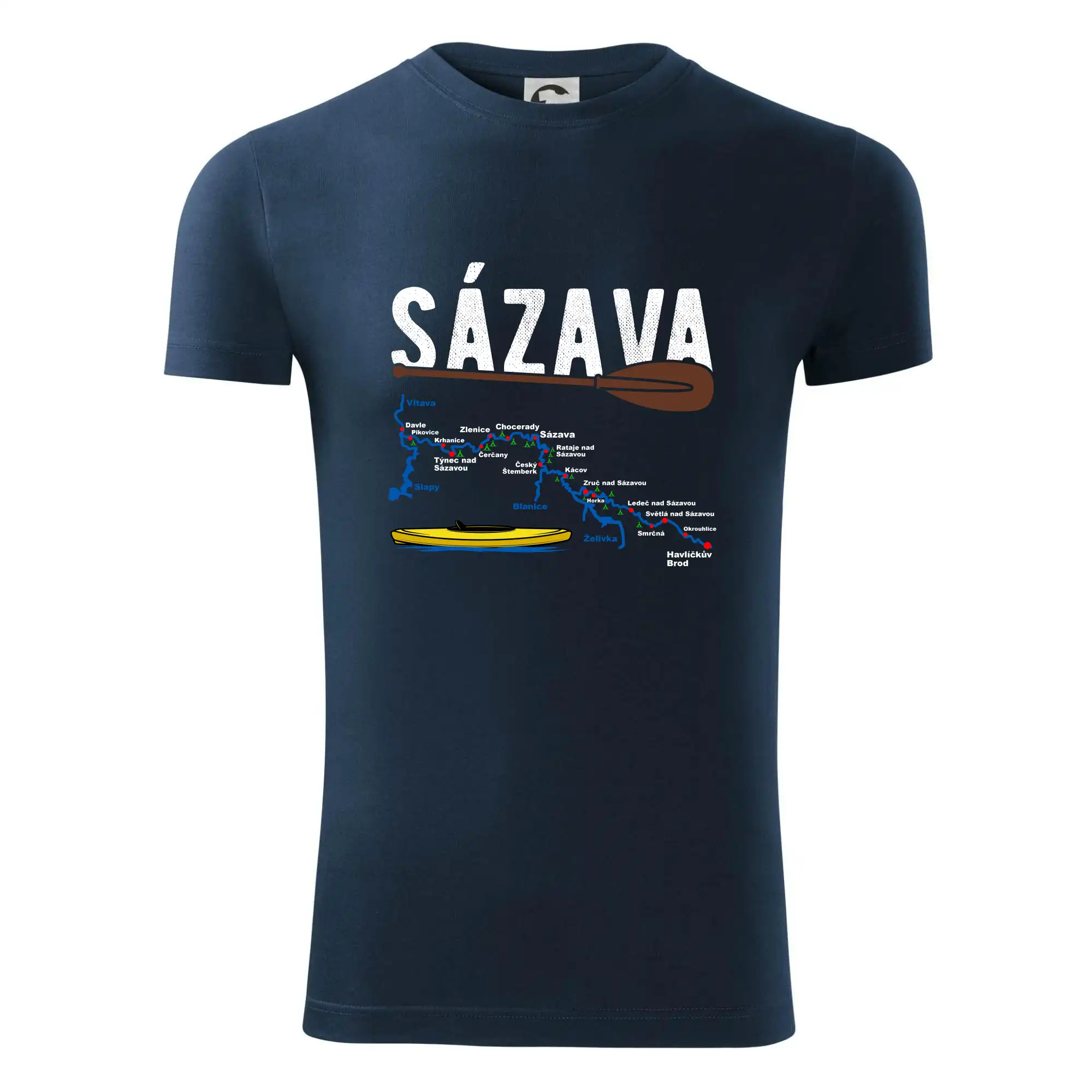 Mapa řeky Sázavy