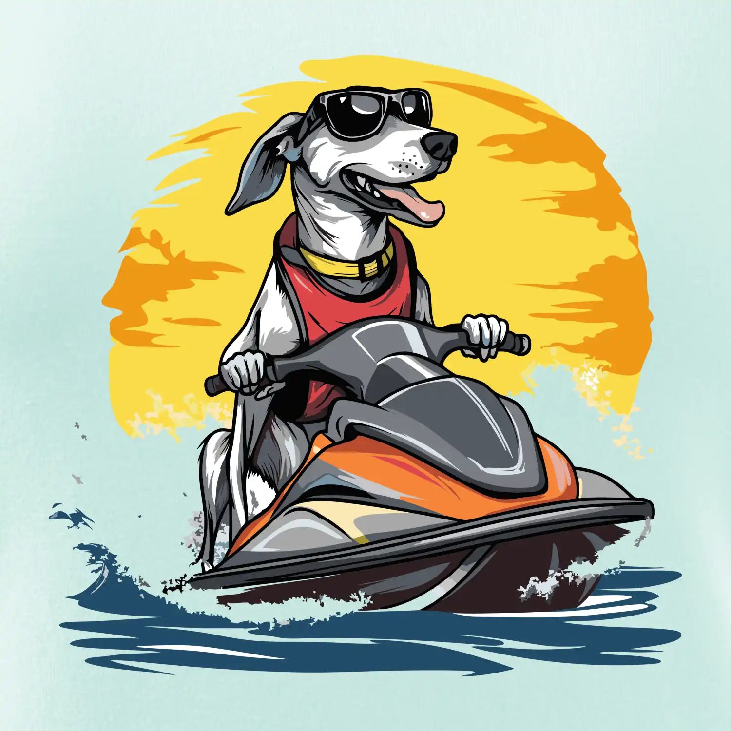 Chrt na vodním skútru