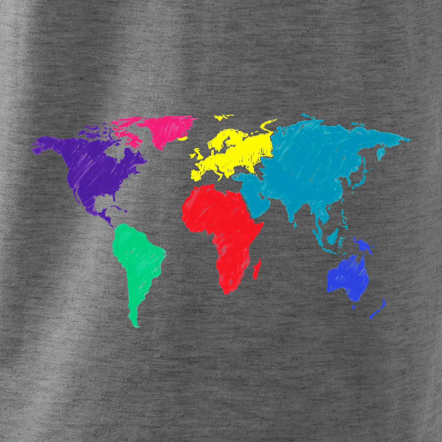 Světové kontinenty bez názvů - barevné