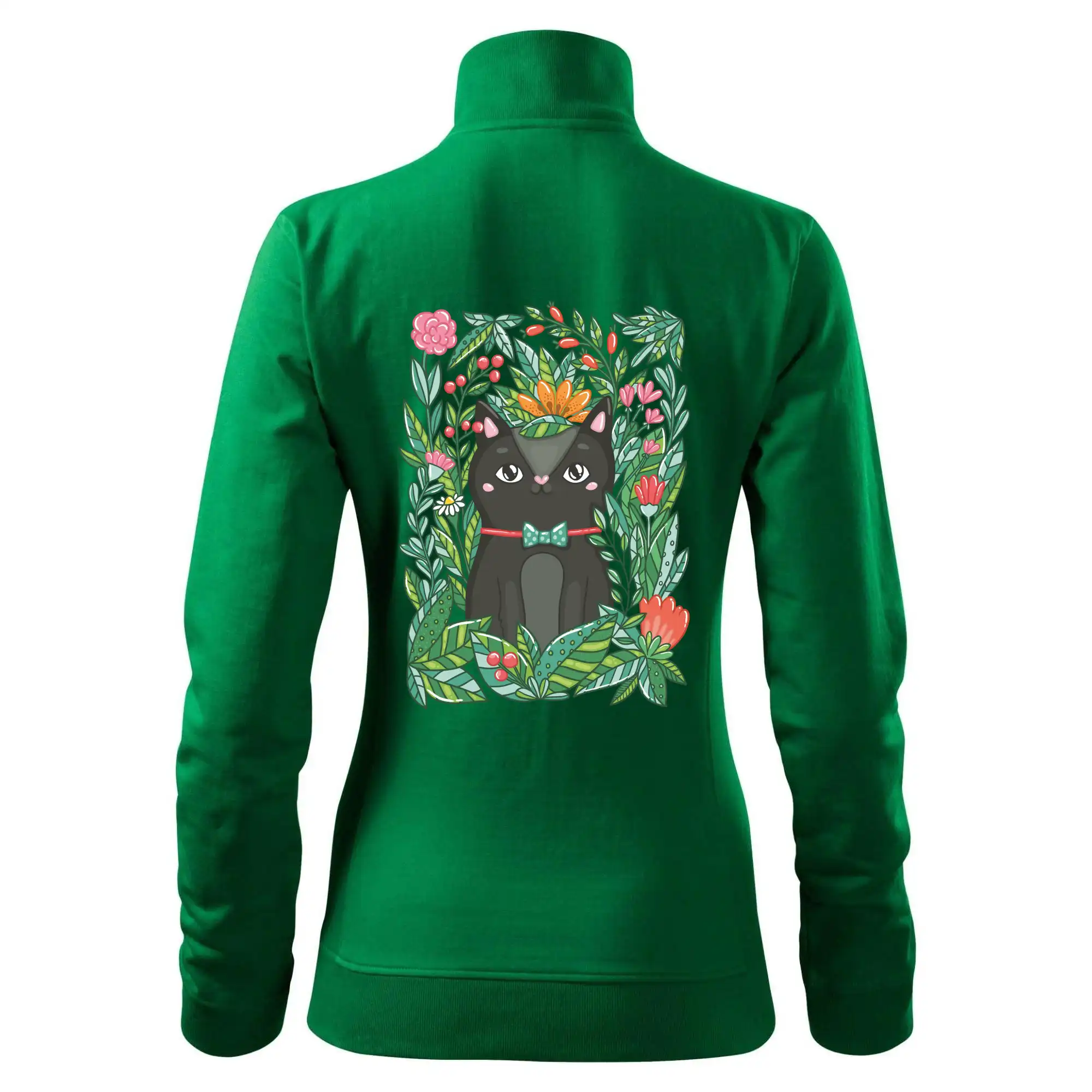 Kočka s květy malovaná