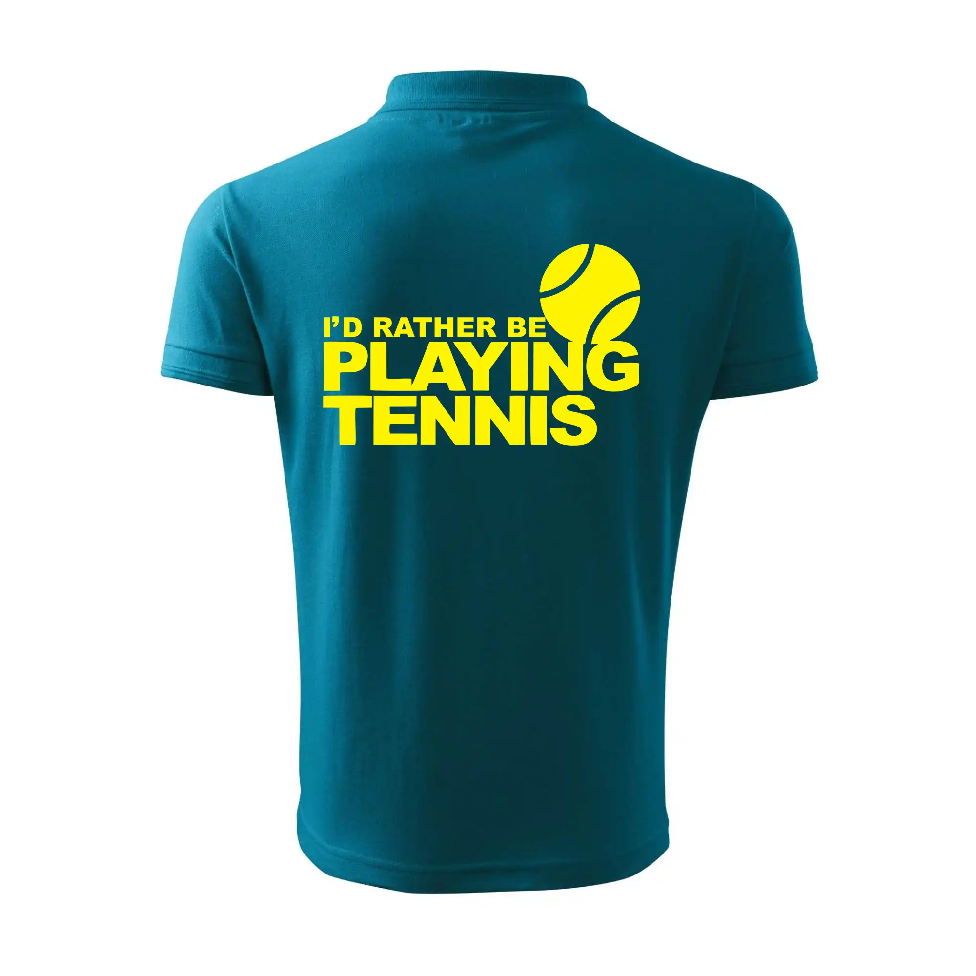 Playing tennis