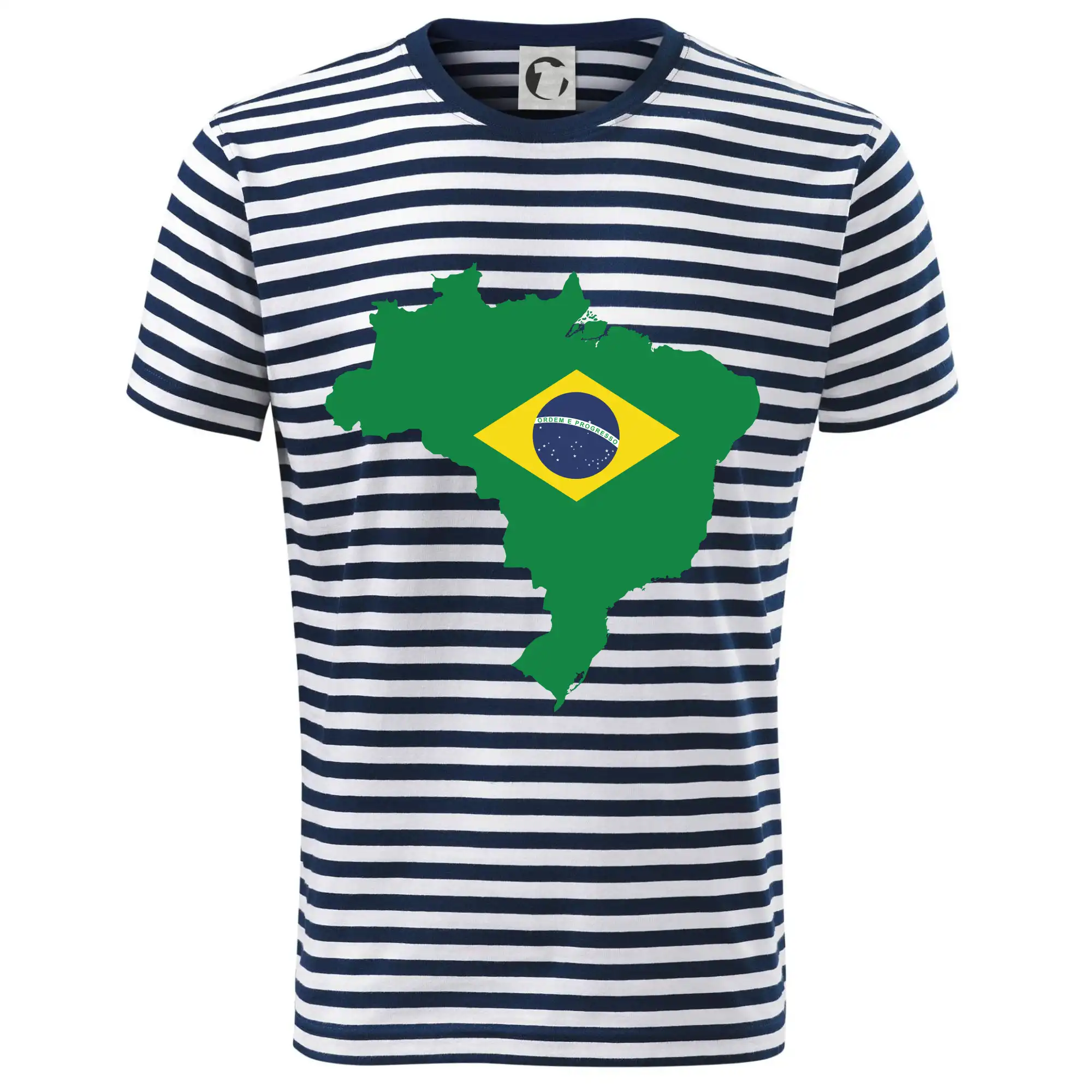 Brazílie vlajka v mapě