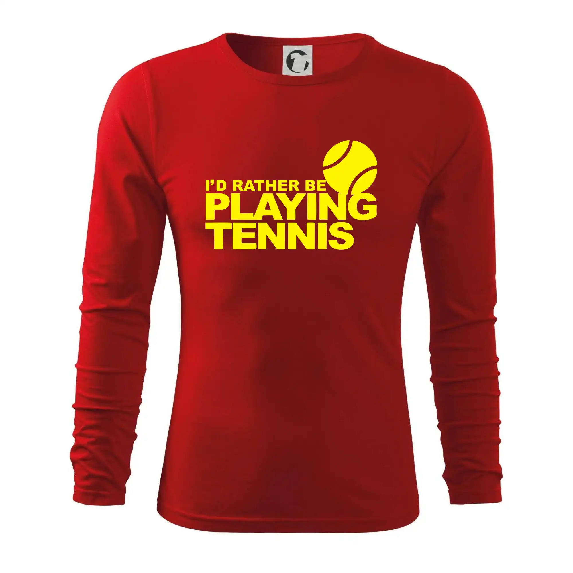 Playing tennis