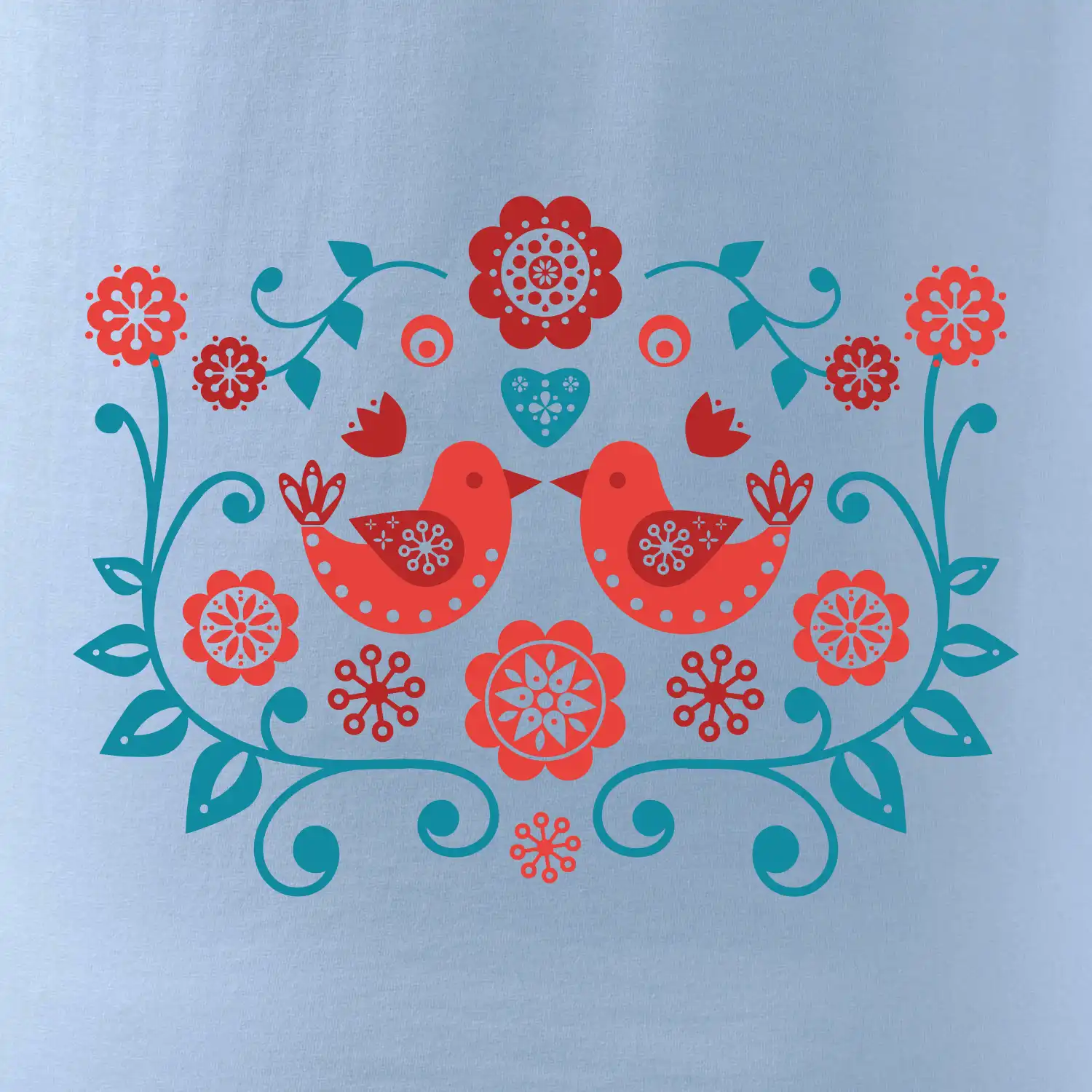 folklor - dva červení ptáčci