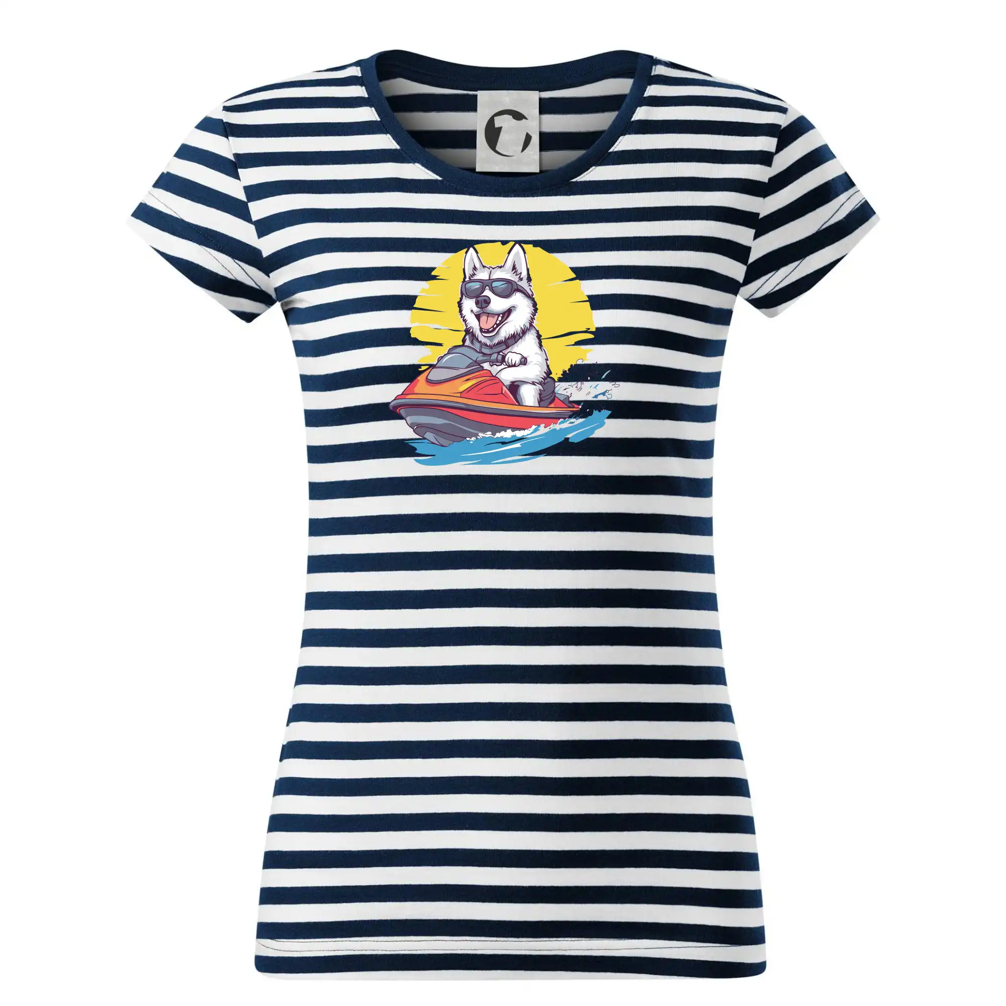 Husky na vodním skútru