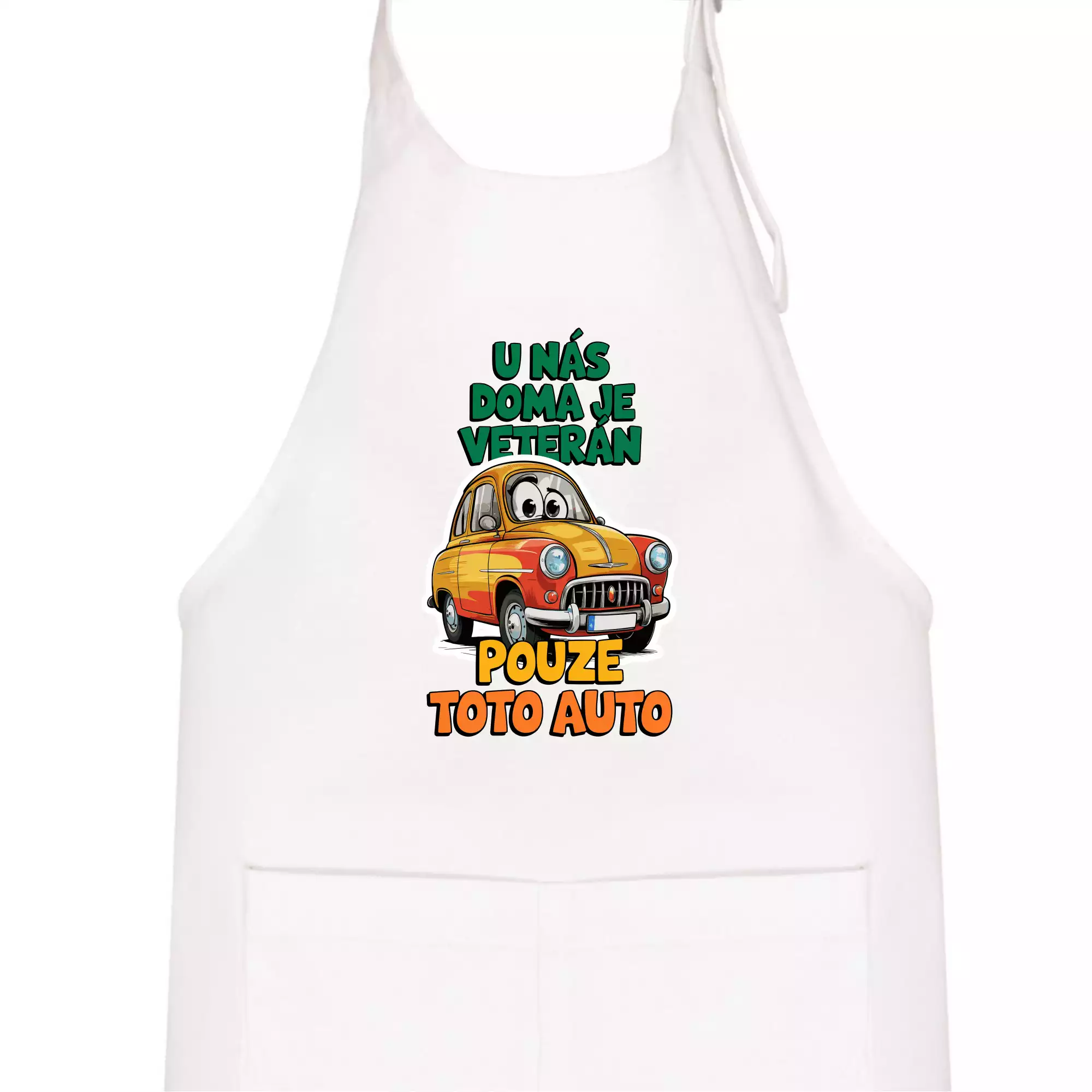 U nás doma je veterán pouze toto auto barevný nápis
