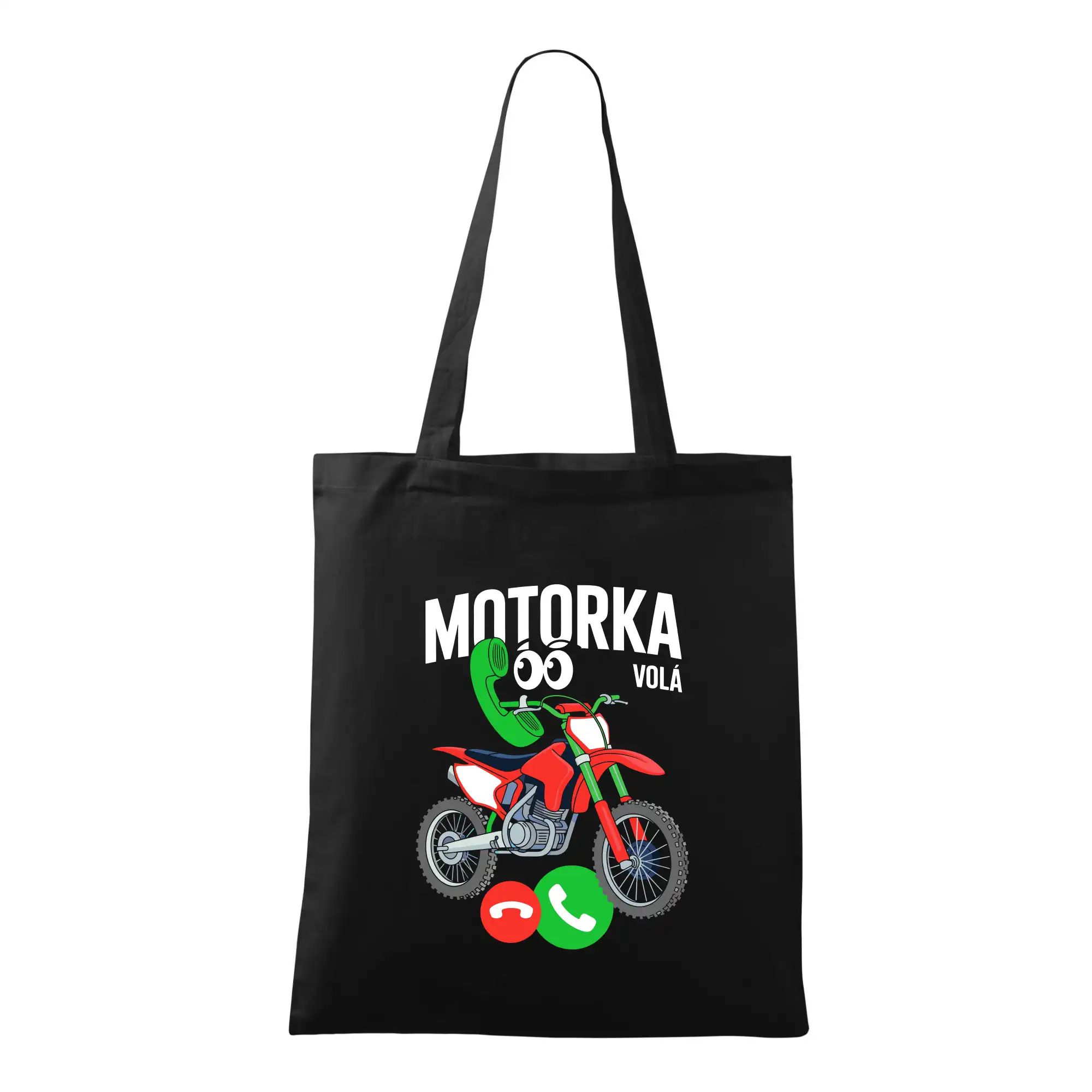 Karikatura motorka cross volá